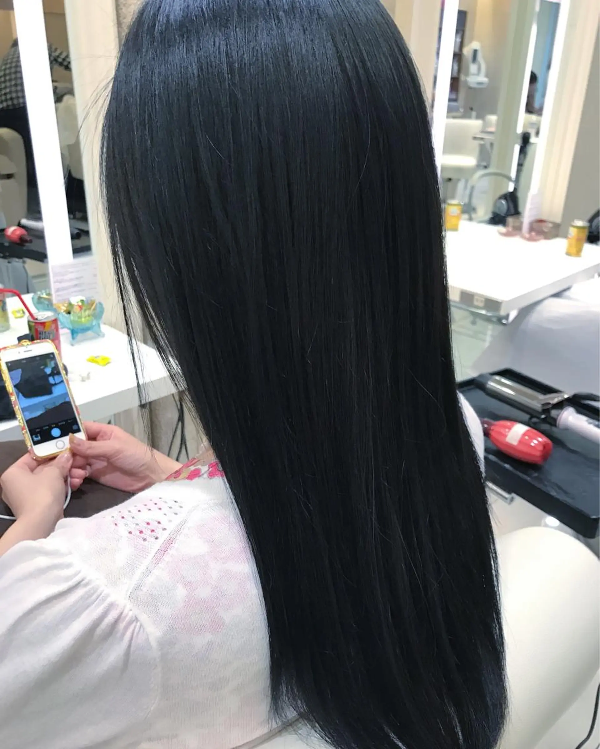 ロング ヘアカラー 💎小顔前髪&髪質 改善カラー💎片桐のヘアスタイル