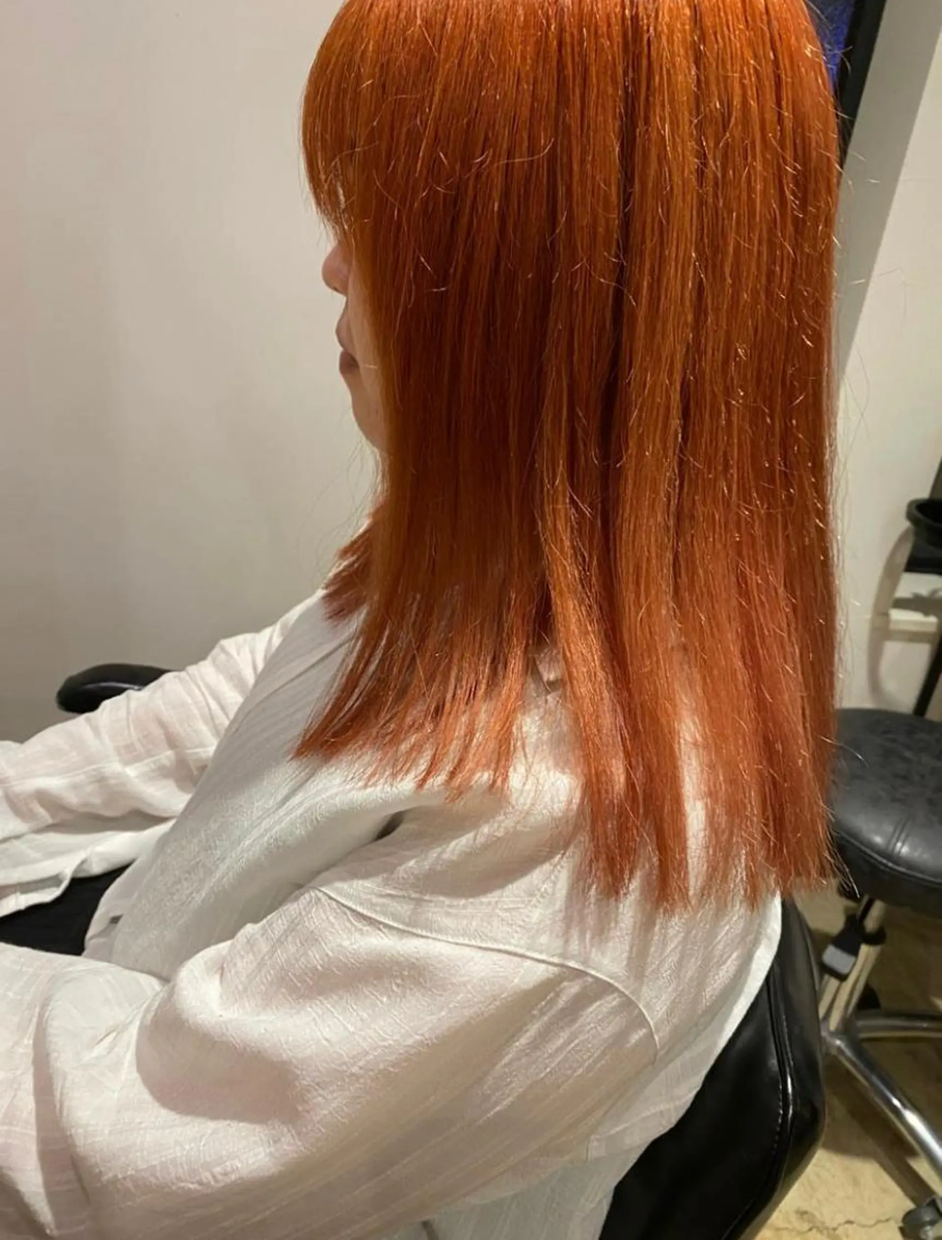 セミロング カラー 暖色艶カラー♥️ nagi♥️のヘアスタイル