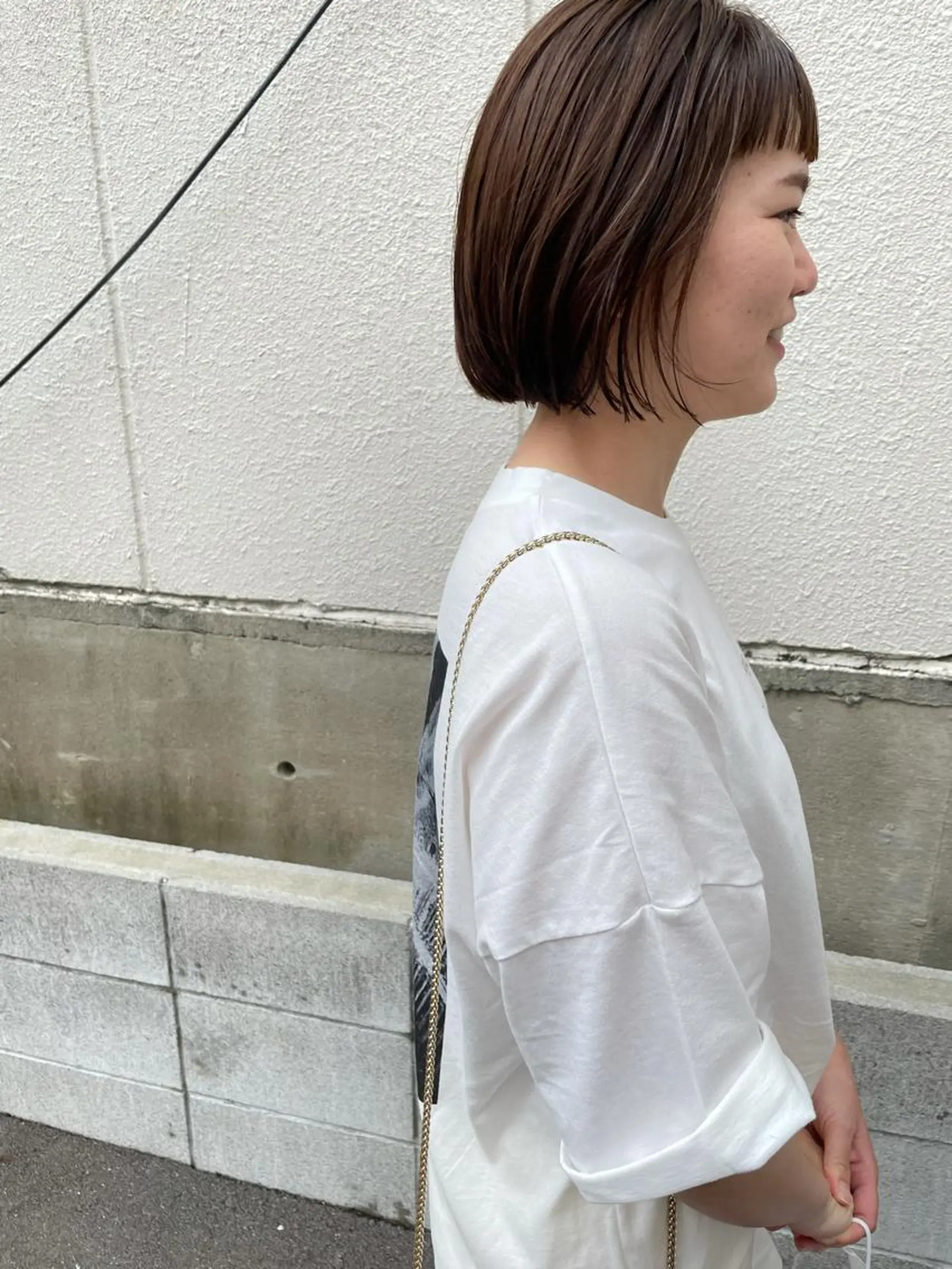 ミディアム カット ヘアカラー トリートメント さの あやねのヘアスタイル