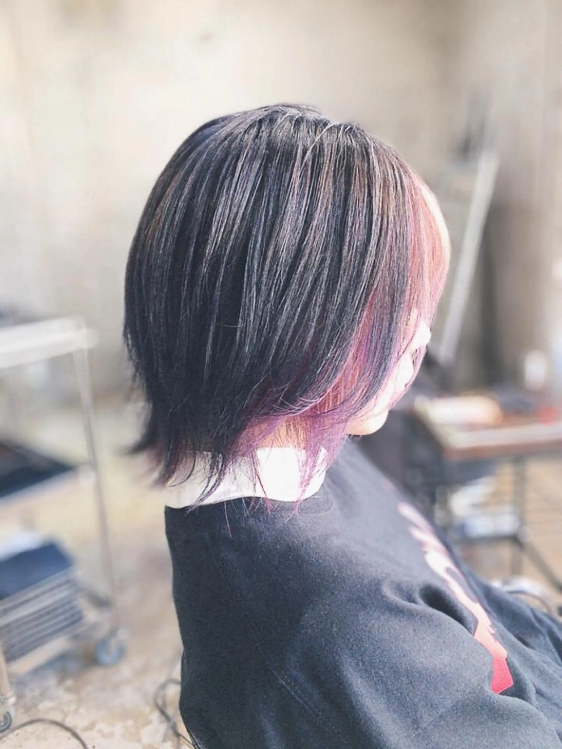 ショート カラー インナーカラー パープルカラー シルバー hair deep /田口貴也のヘアスタイル