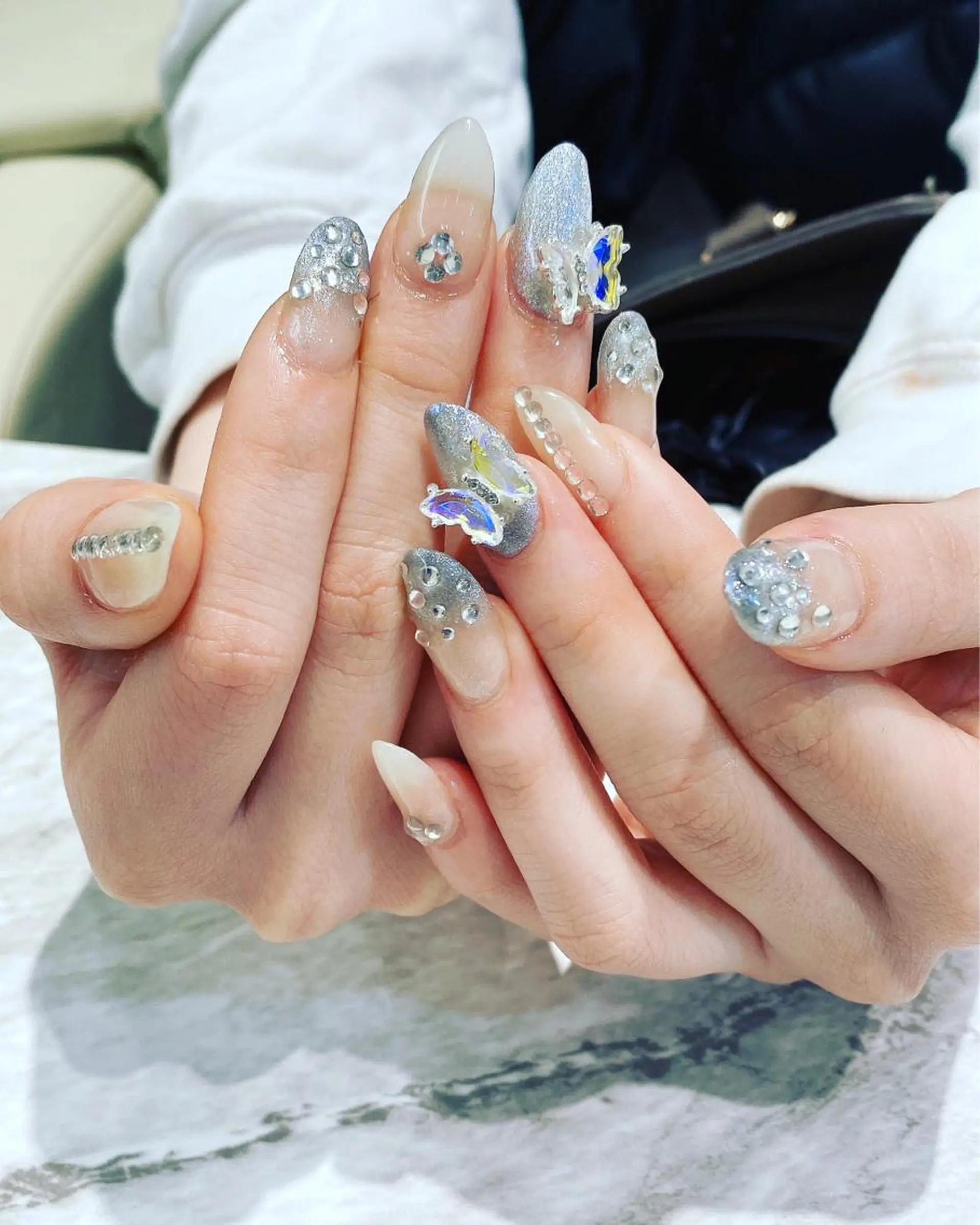 ネイル キラキラネイル マグネットネイル ハンドネイル フットネイル ハンドケア nail salon  AlgeTy所属・✴︎:.｡. MAKI.｡.:✴︎のネイルデザイン