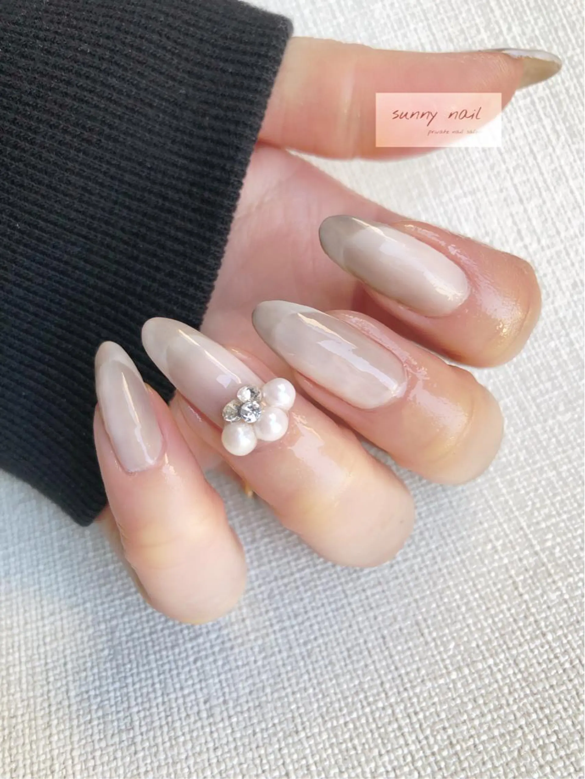 ネイル アートネイル フレンチネイル ジェルネイル ニュアンスネイル オンブレフレンチ sunny nailのネイルデザイン