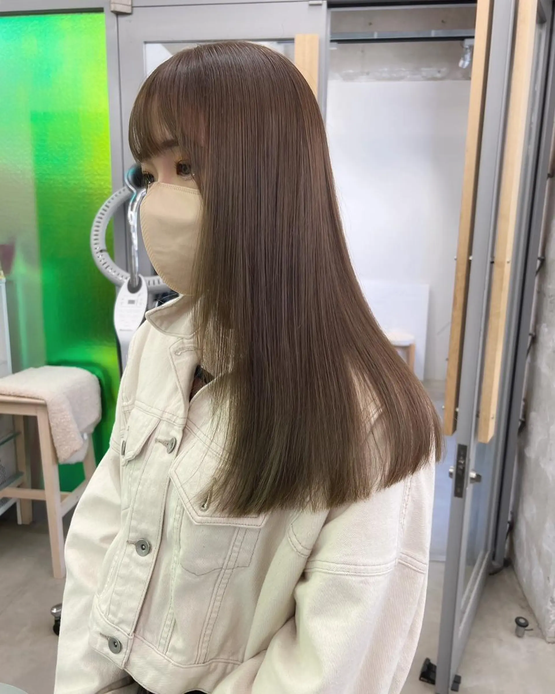 ロング ヘアアレンジ パーマ カラー アディクシーカラー ベージュカラー ブリーチ ケアカラー 透明感カラー ヘアケア特化型サロン newi 梅田のヘアスタイル