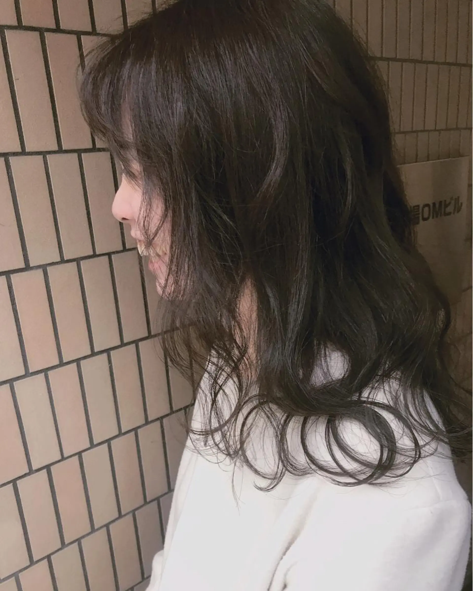 セミロング アッシュ カット ヘアカラー 韓国 / 中国ヘア 🦋Noniのヘアスタイル