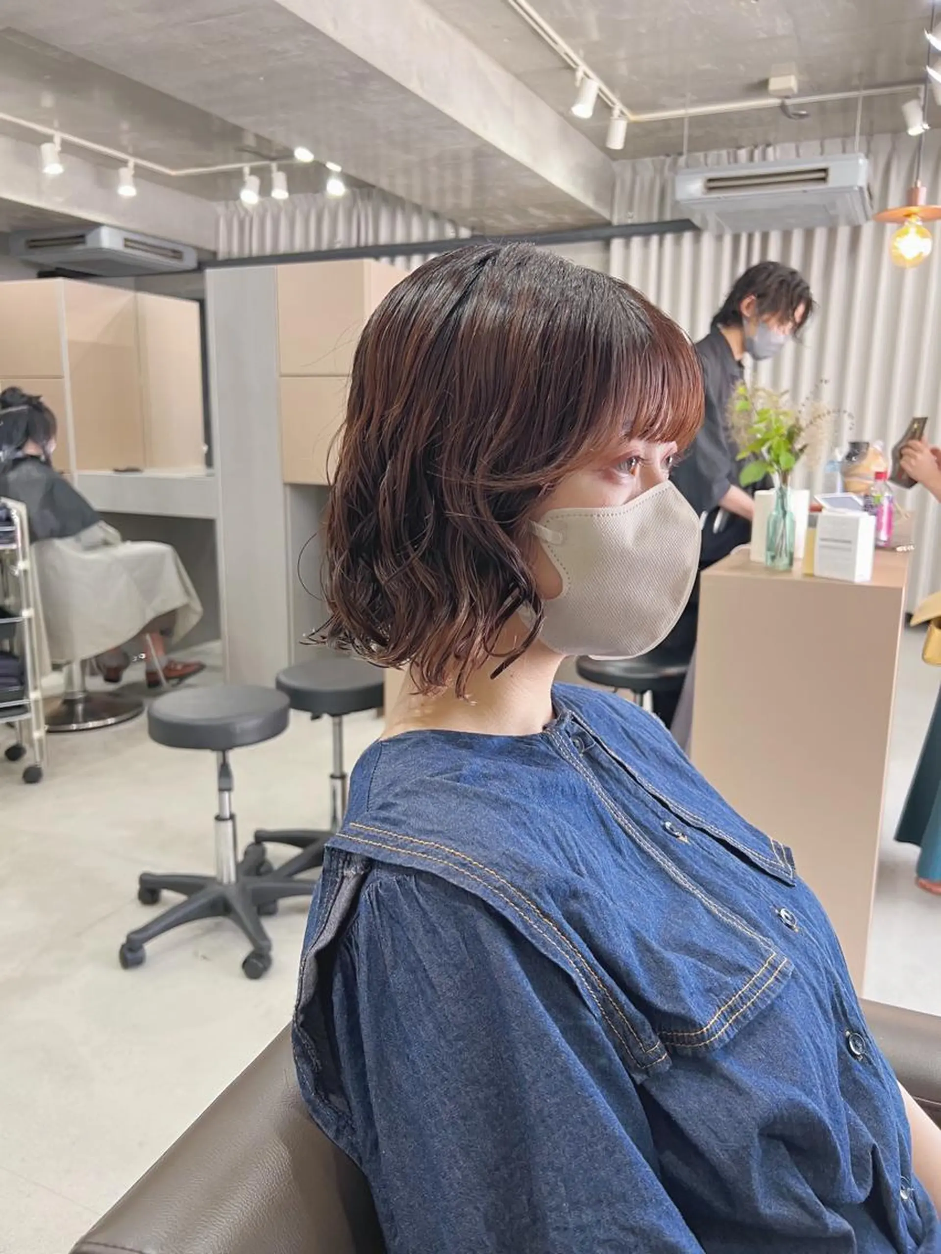 ミディアム パーマ ボブパーマコテ巻き風 パーマNo1深江秀平のヘアスタイル