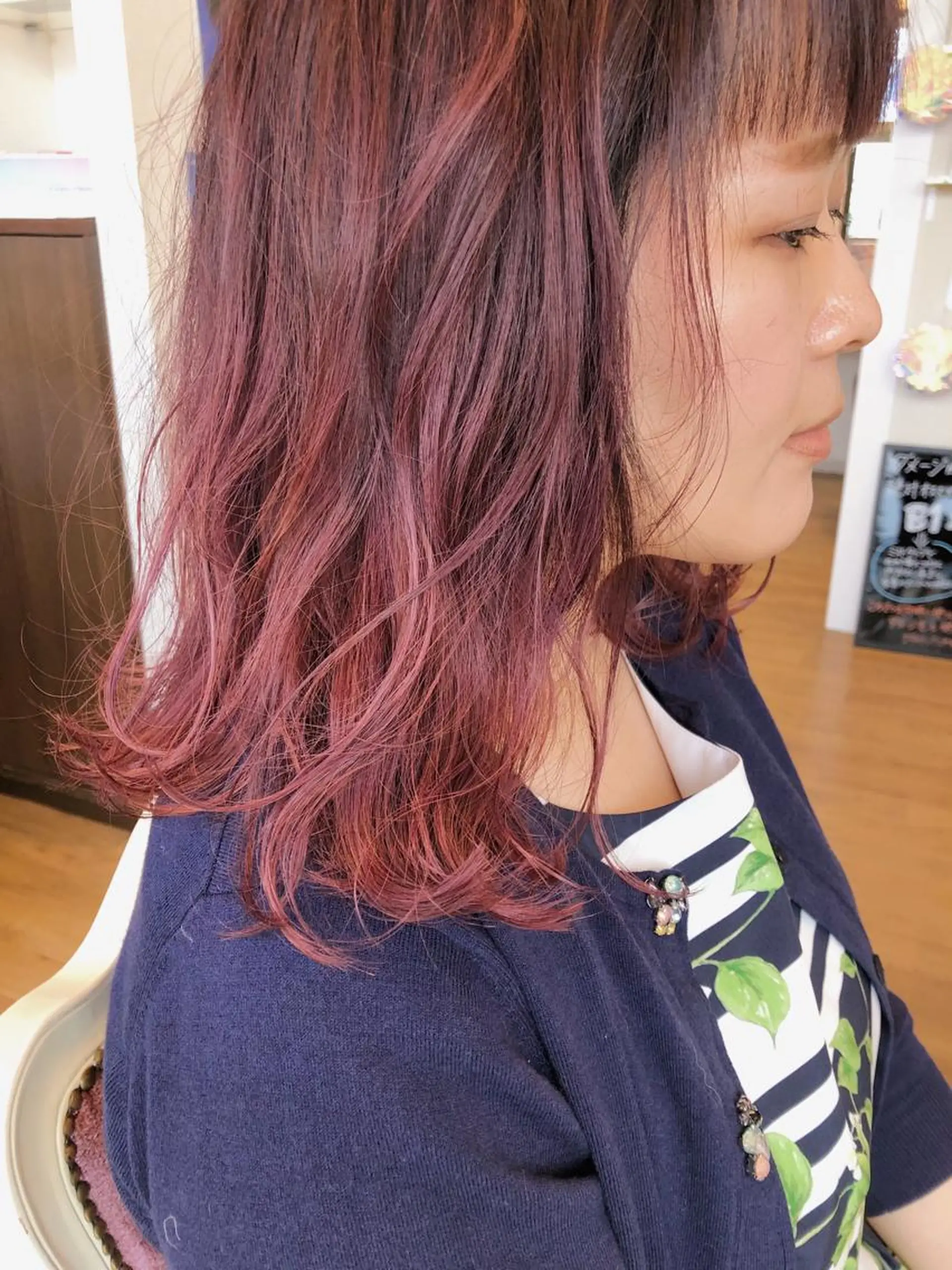 ミディアム カラー 奈良市／尼ヶ辻 谷川和也のヘアスタイル