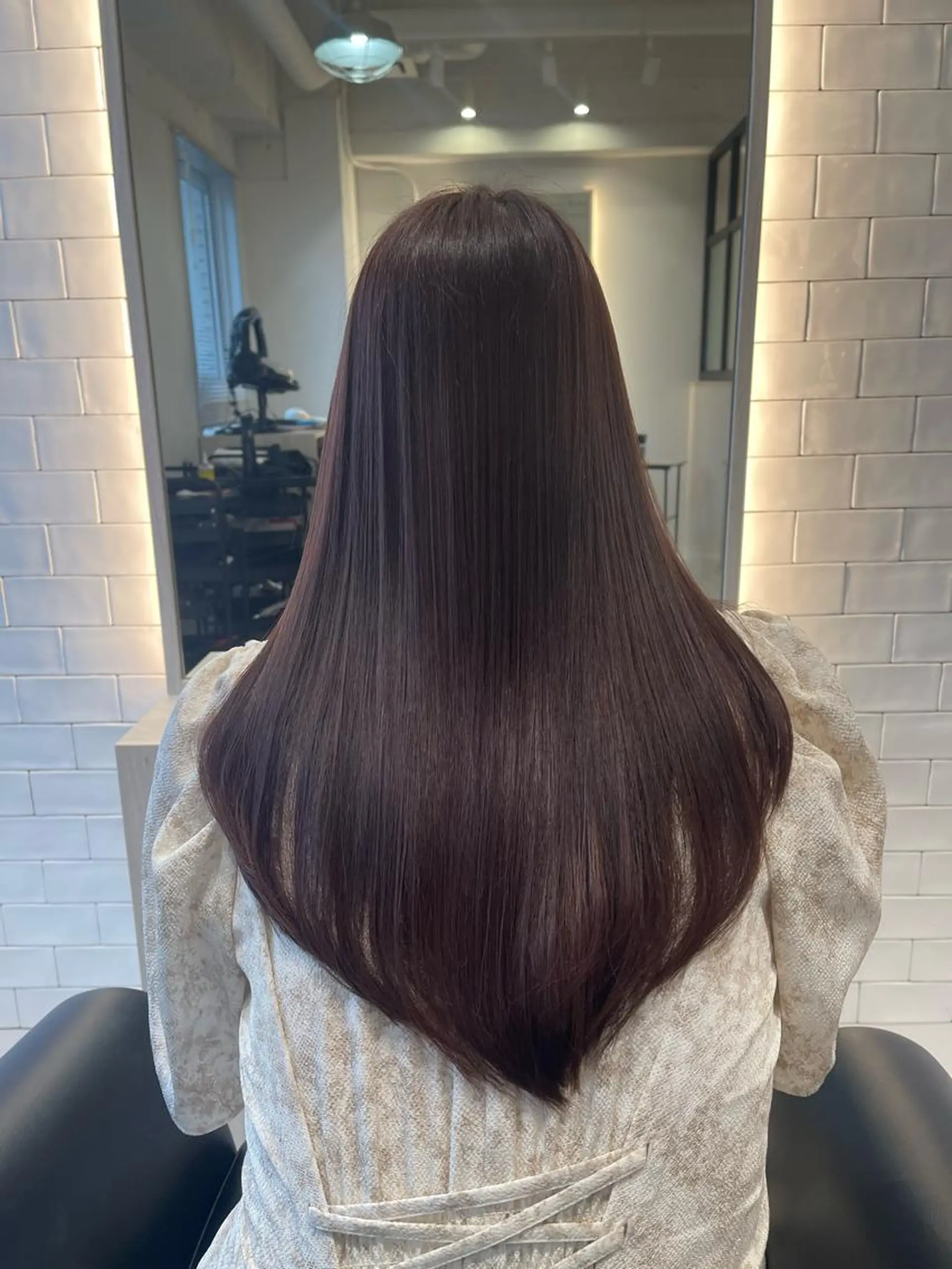 ロング カラー カット ヘアカラー トリートメント &chaLme   心斎橋所属・emi/髪質改善/ 韓国風/艶カラーのヘアスタイル