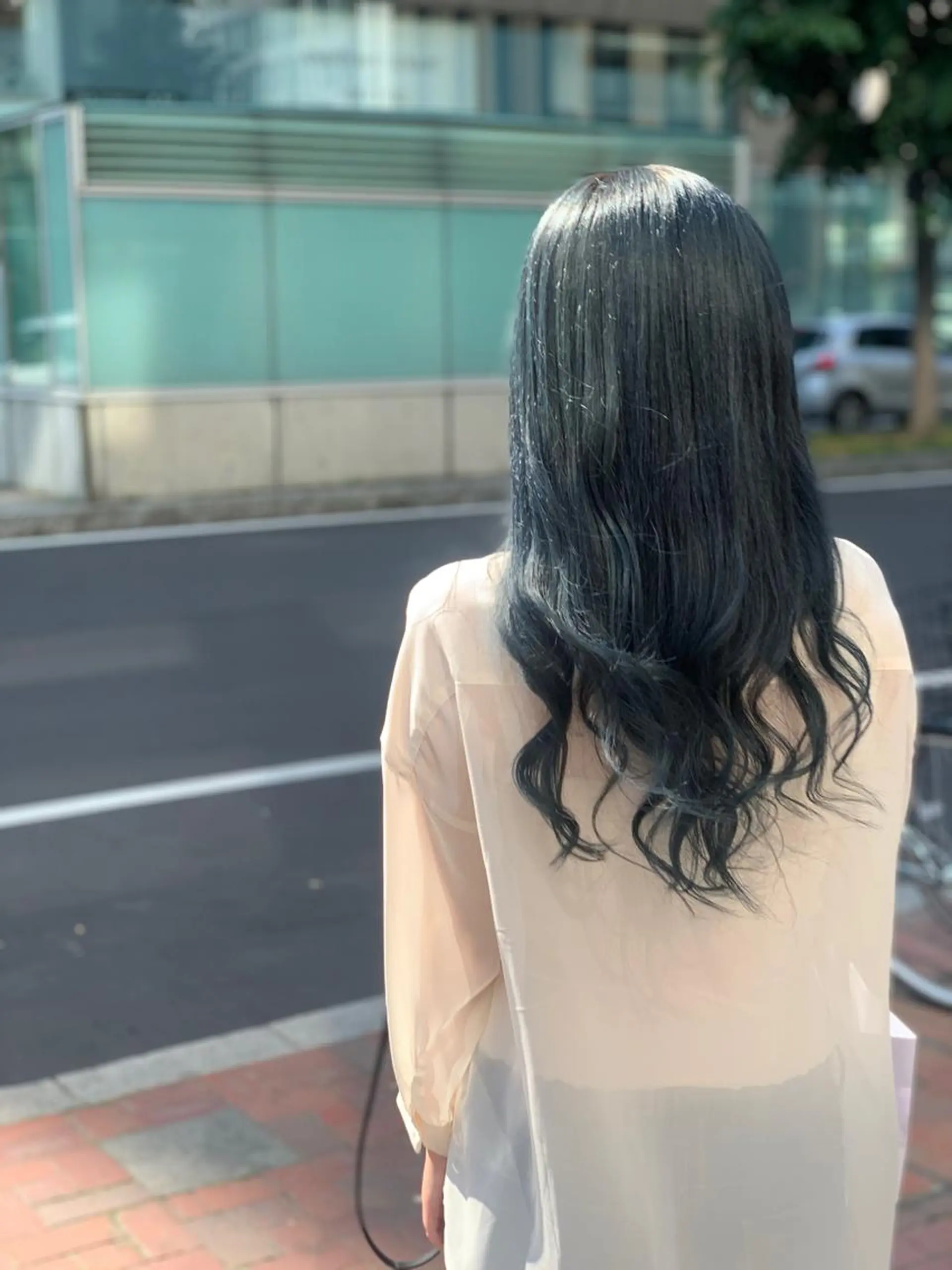 セミロング カラー ブリーチ ハイライト✨髪質改善 TAKAさんです😊のヘアスタイル