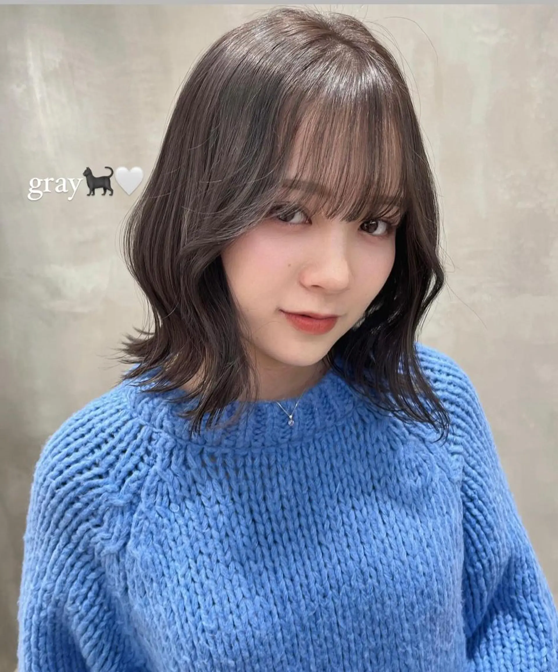 ミディアム カラー 透明感カラー カット ヘアカラー トリートメント ナツミ/透明感カラー /酸性ストレートのヘアスタイル