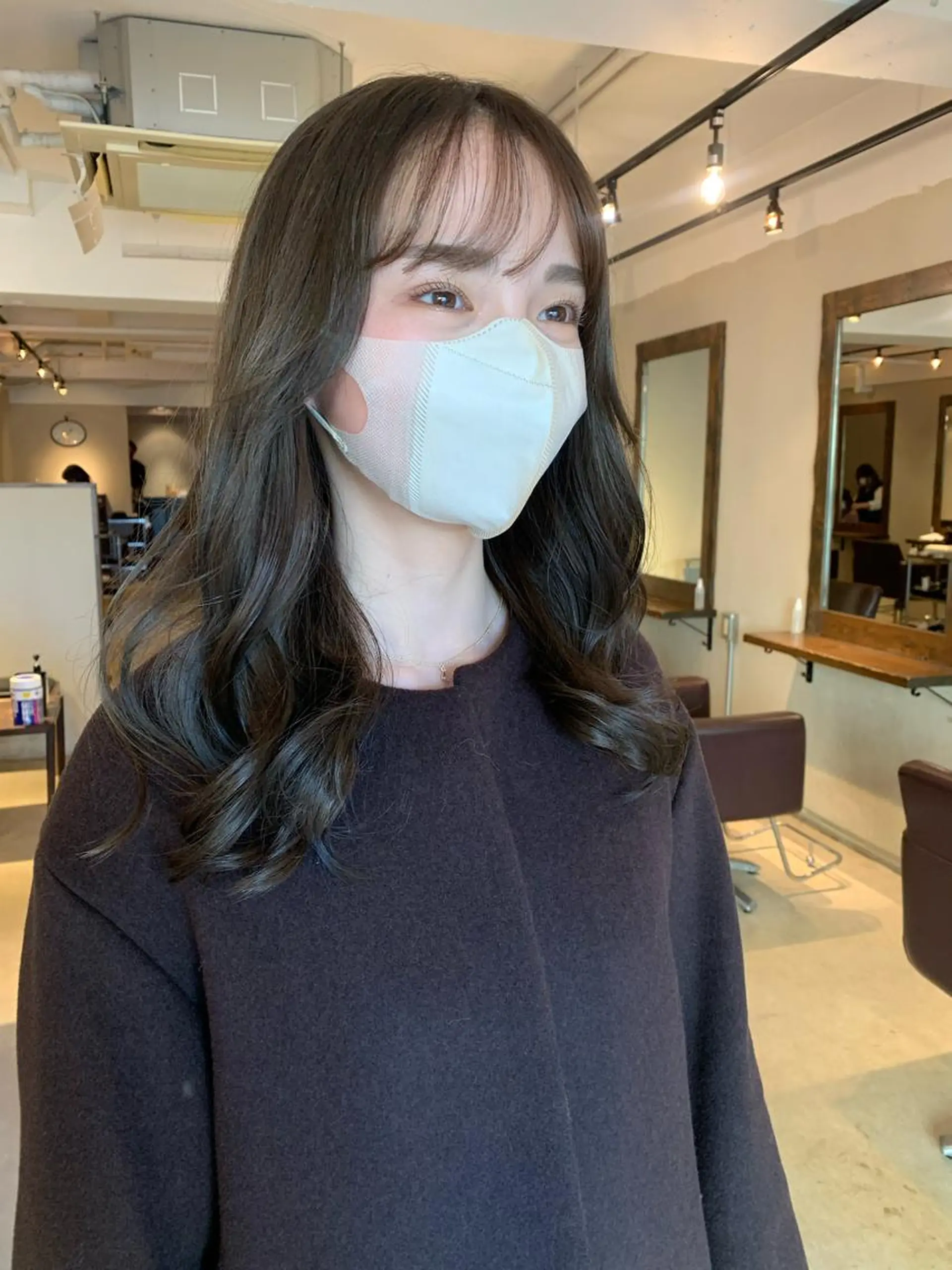 ロング カラー 透明感/オリーブ/ グレージュ/YUKAのヘアスタイル