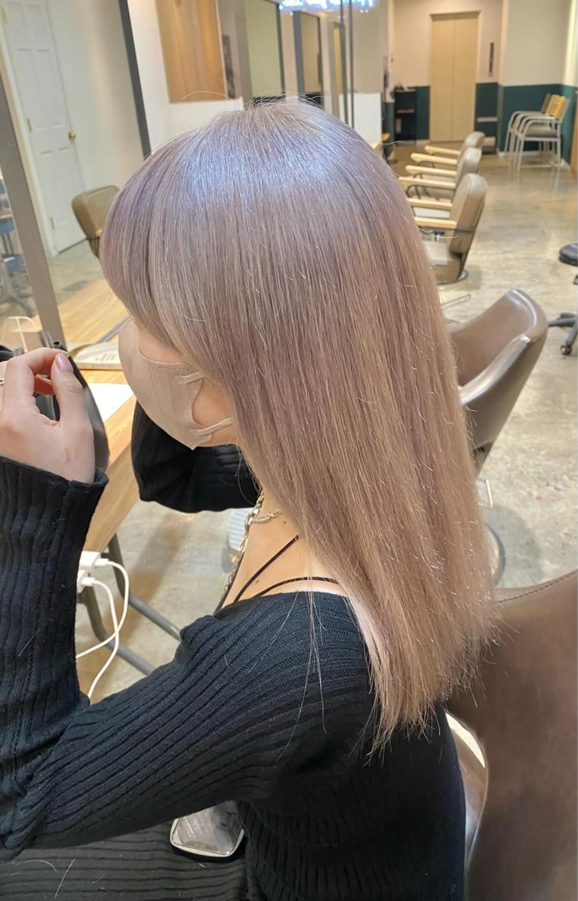 カラー ベージュカラー ブリーチ ホワイトベージュ ヘアカラー 聖斗 /ハイトーン/パーマのヘアスタイル