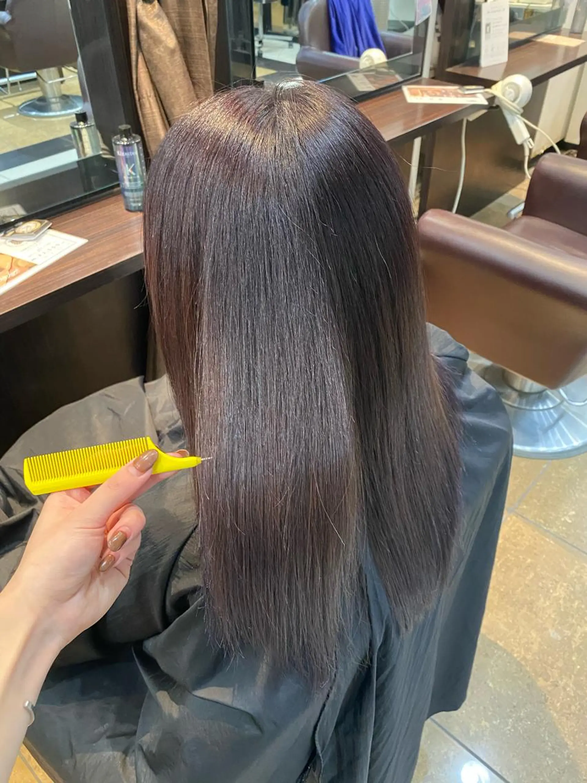 カラー ヘアカラー トリートメント hina☺︎ 髪質改善/ストレートのヘアスタイル