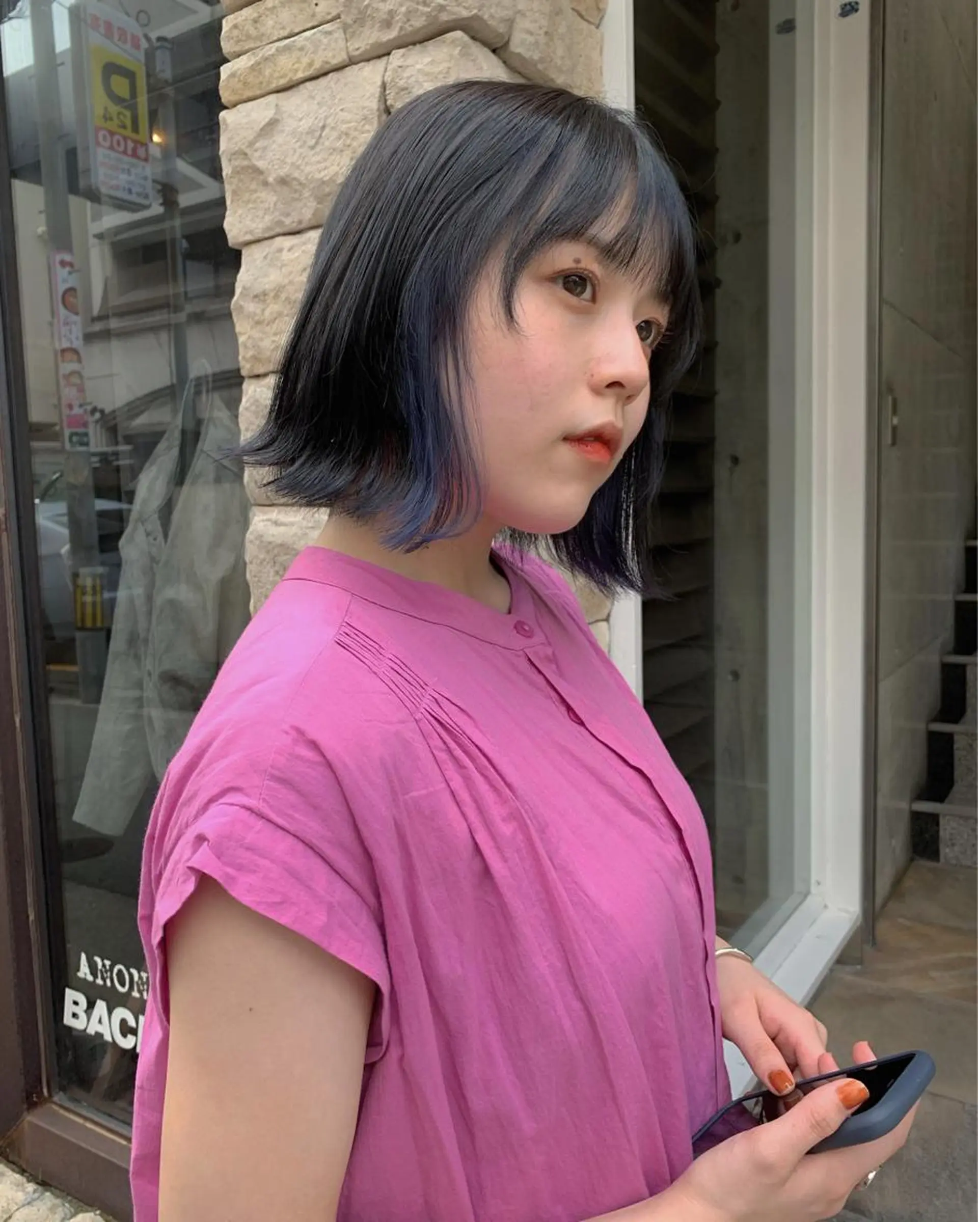 ミディアム カラー ブリーチ ヘアカラー haco＋所属・圧倒的デザイン力 店長🎨RENAのヘアスタイル