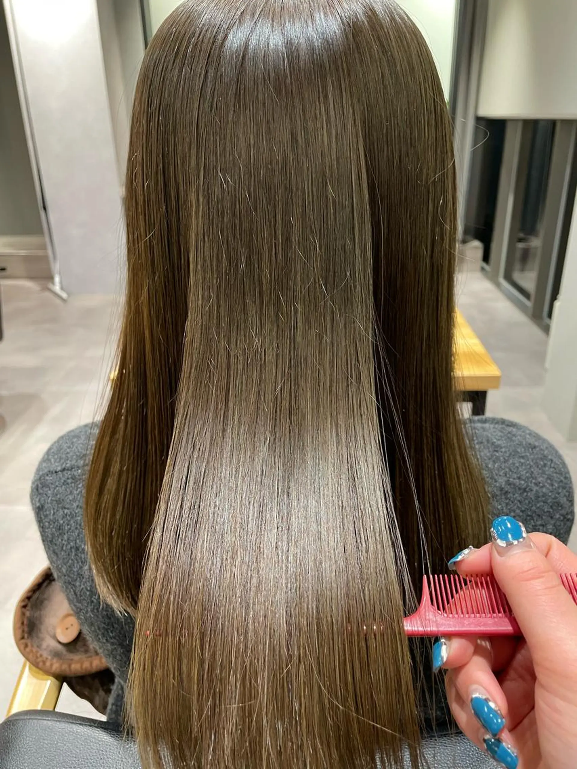 ロング エギョモリ 外国人風カラー ハイライト 髪質改善 韓国風ヘア 韓国風/オシャレ /縮毛矯正/滝口琴未のヘアスタイル