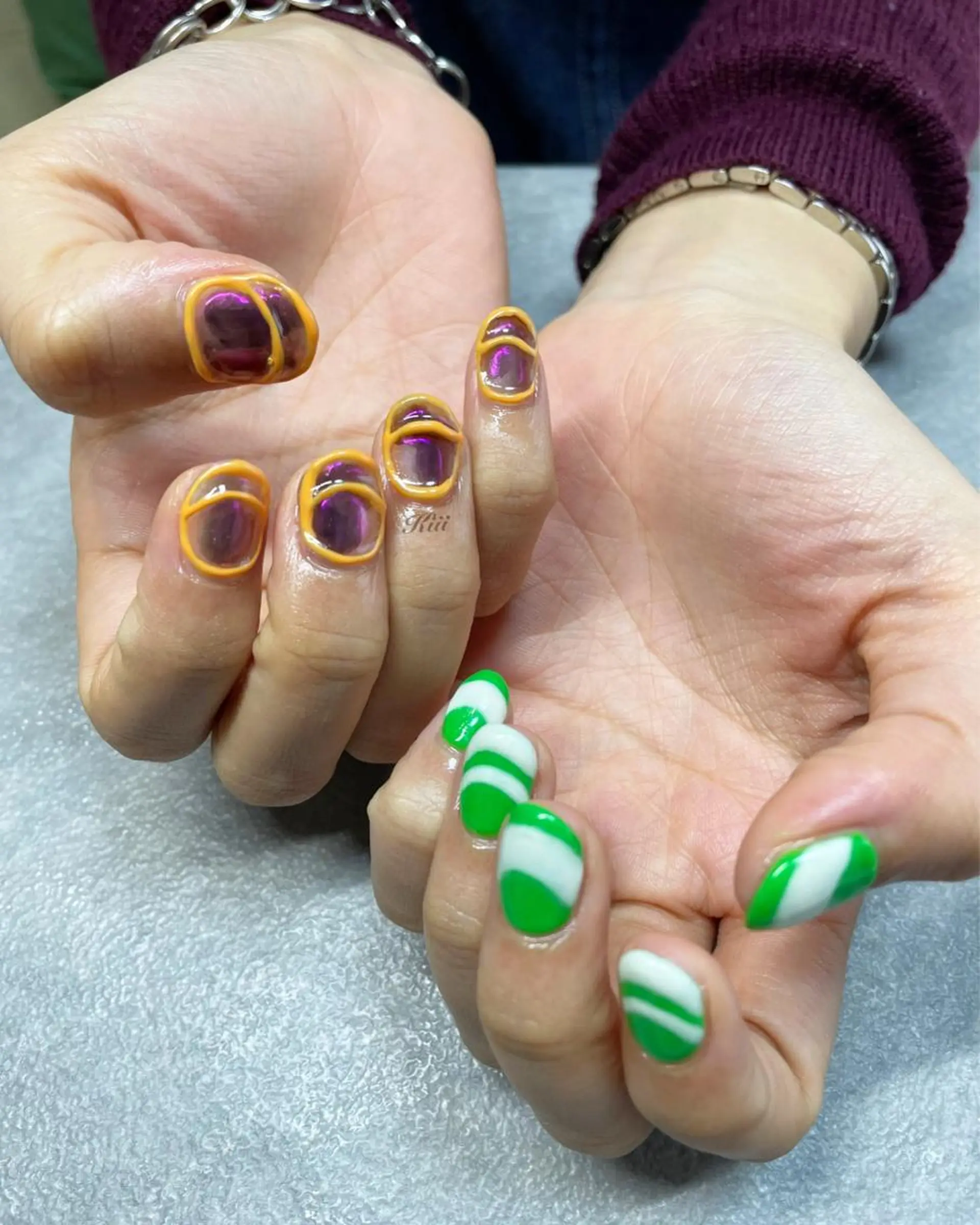 ネイル ハンドネイル フットネイル kiii.__ ✴︎*のネイルデザイン