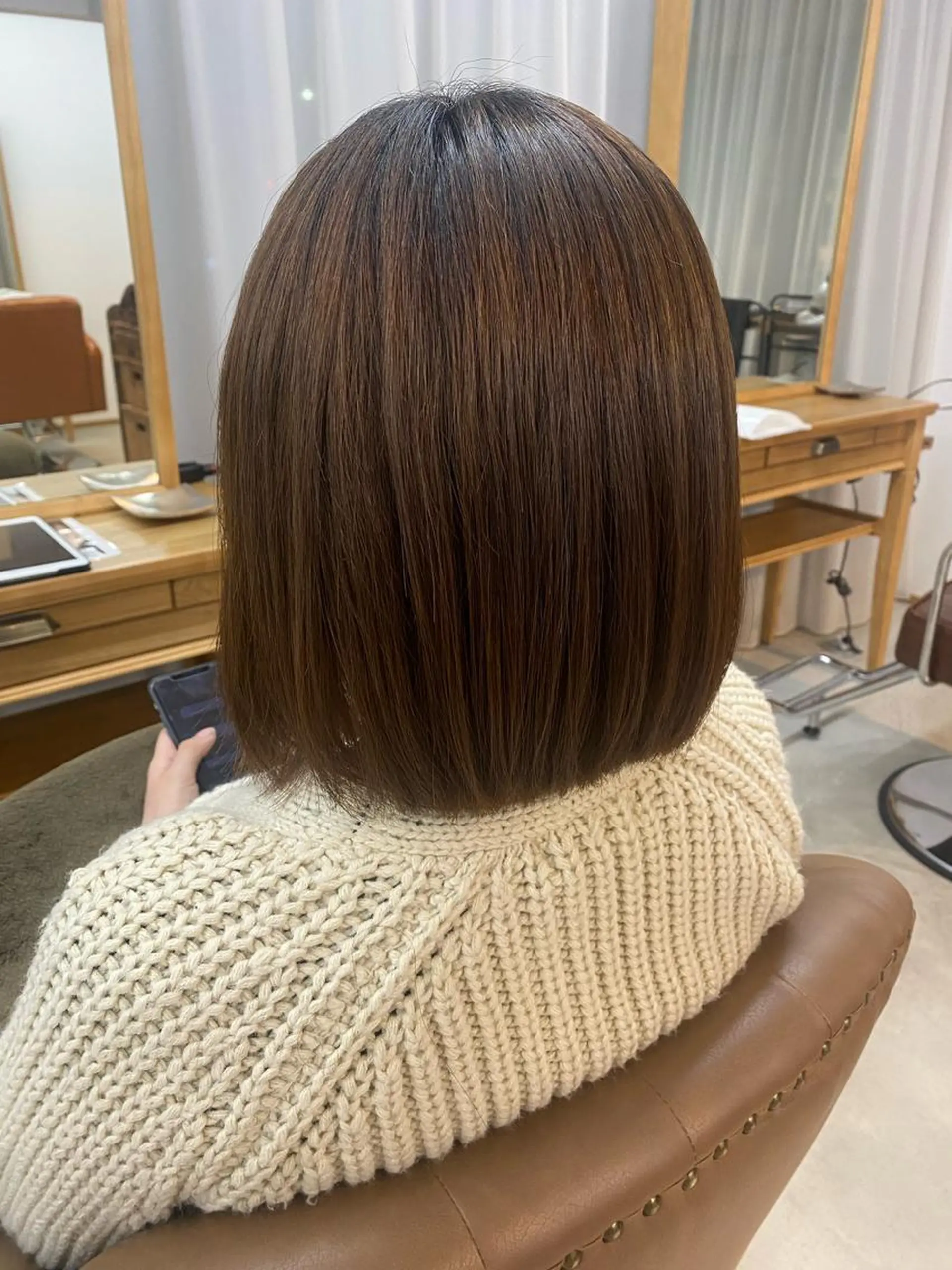 ミディアム パーマ funa/京都河原町 /艶髪/暖色のヘアスタイル