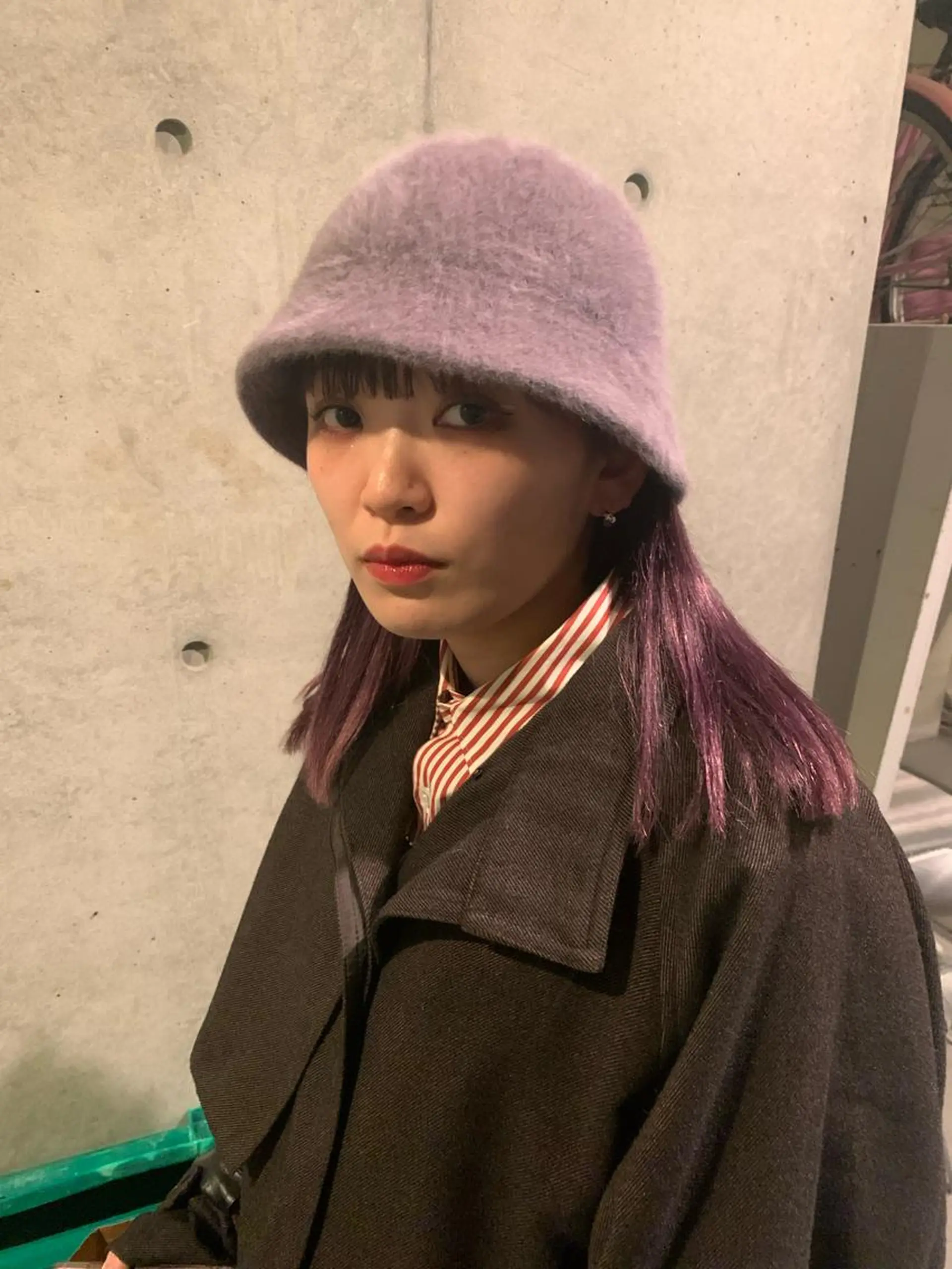 セミロング カラー 美髪・シールエクステ ホソタニリョウコのヘアスタイル