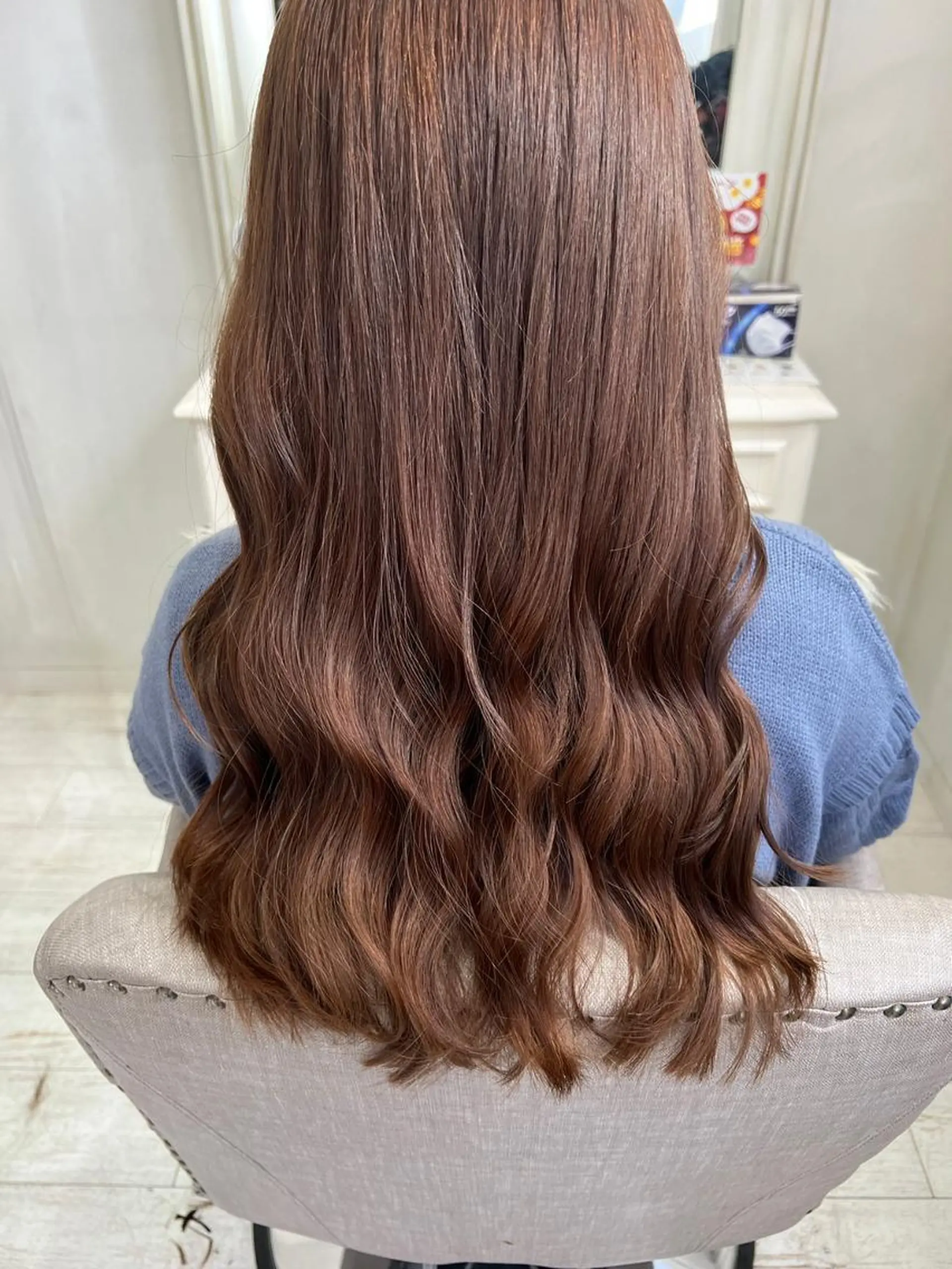 ロング カラー アディクシーカラー アクアカラー アッシュ バレイヤージュ ミストバング N° uairo 川崎店【ユアイロ】のヘアスタイル