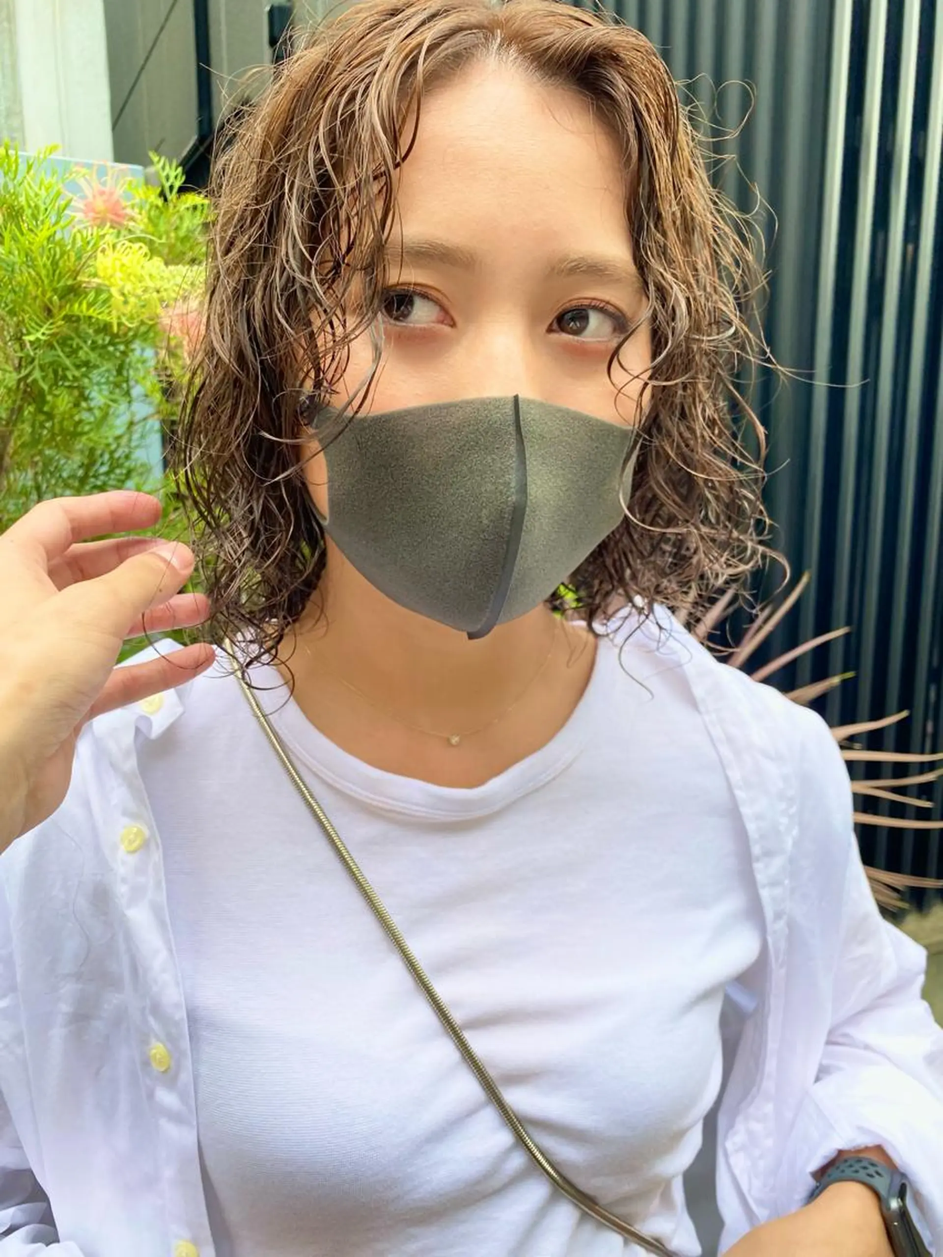 ミディアム パーマ ミディアムパーマ ボブ レイヤー/パーマ /ウルフ/nabeのヘアスタイル