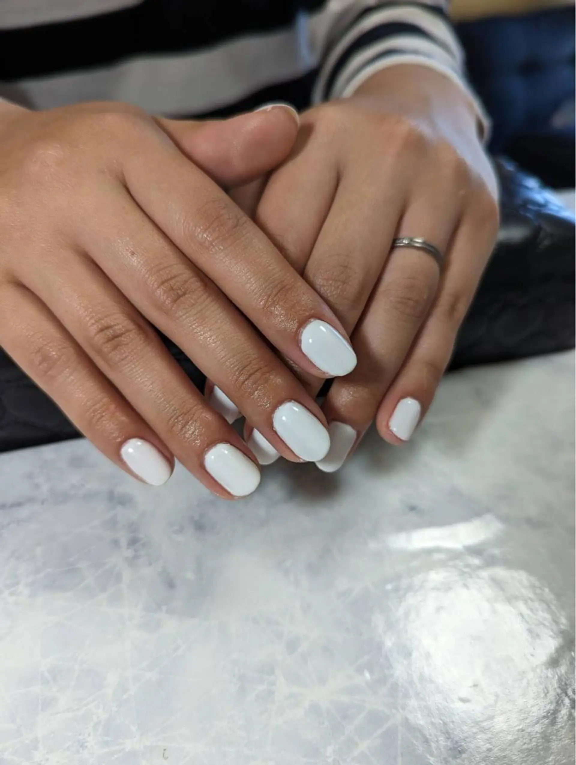 ネイル ワンカラーネイル ホワイト delight. （ディライト）のネイルデザイン