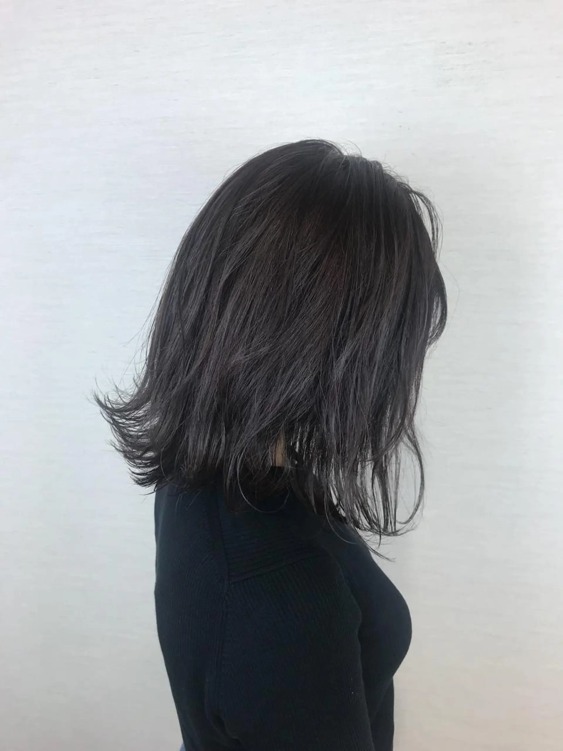 ショート カラー 切りっぱなしボブ グレージュ ボブ 韓国レイヤーカット/ ダブルカラーのヘアスタイル