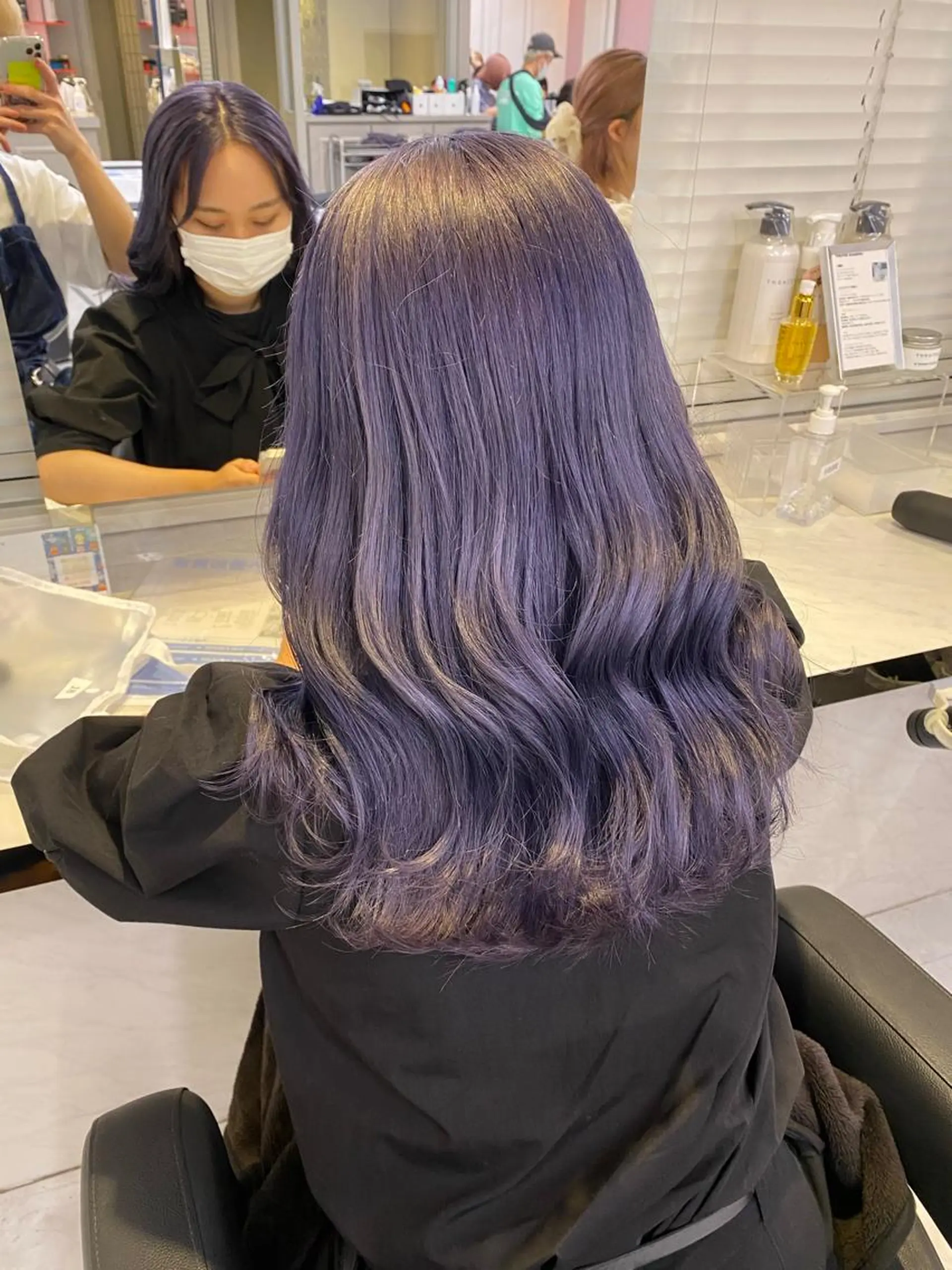 ロング カラー ヘアカラー トリートメント ヘッドスパ ヘアセット ダブルカラー 韓国ヘアKYONのヘアスタイル