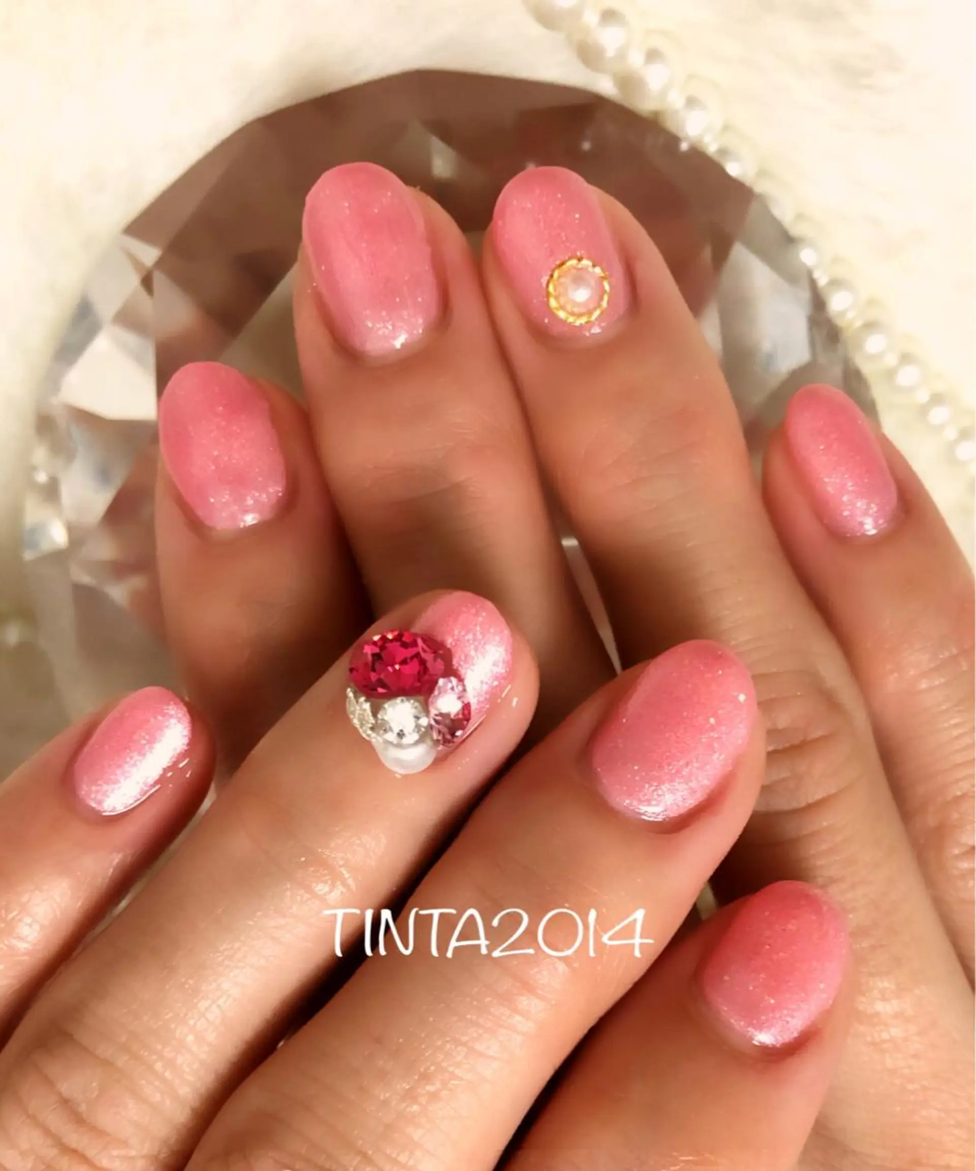ネイル ピンク ネイルサロン ティンタ所属・馬場 典子のネイルデザイン