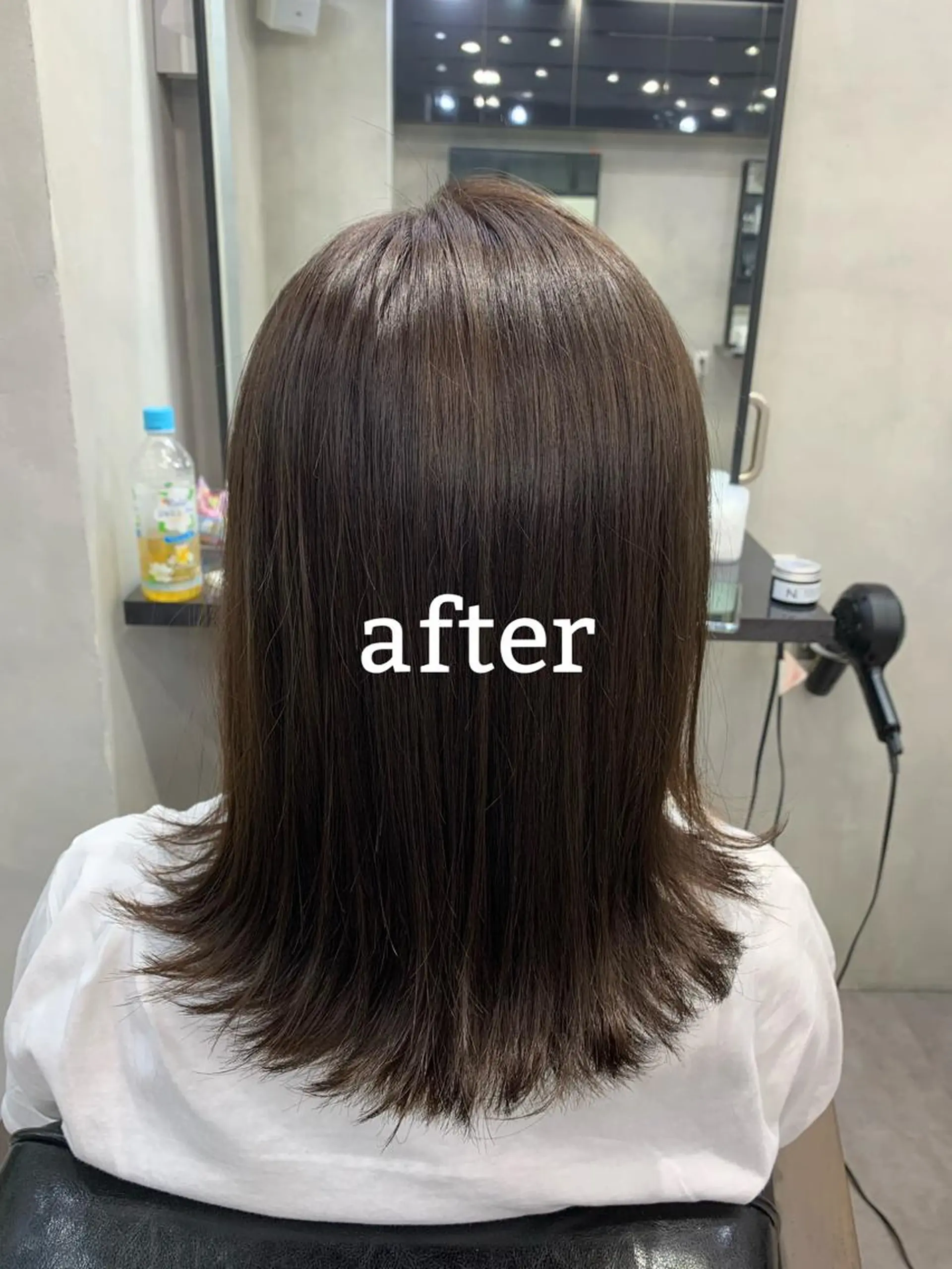 セミロング カラー 新宿/韓国レイヤー 髪質改善カラー/角所のヘアスタイル