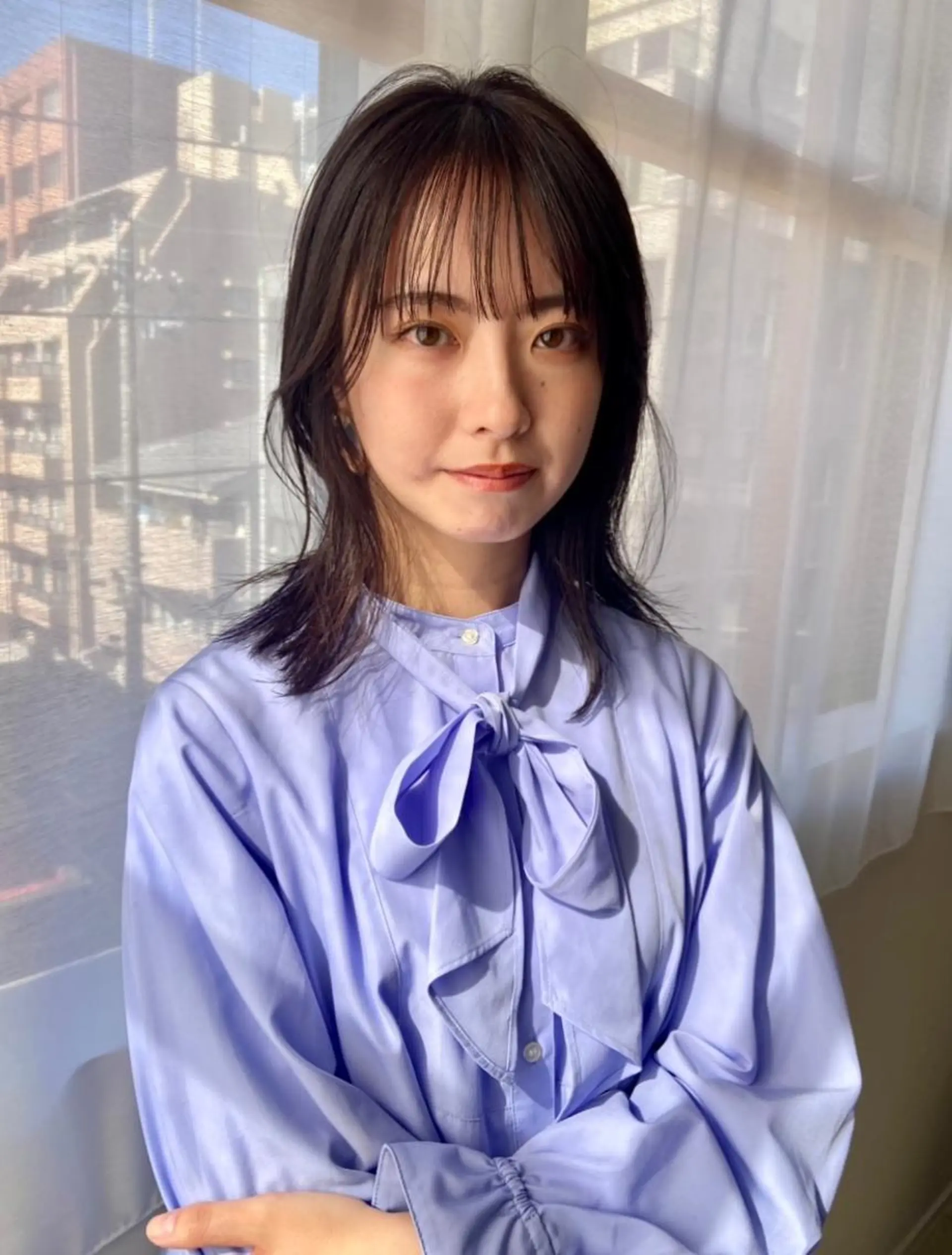 セミロング カラー カット ヘアカラー トリートメント 田中 あやなのヘアスタイル