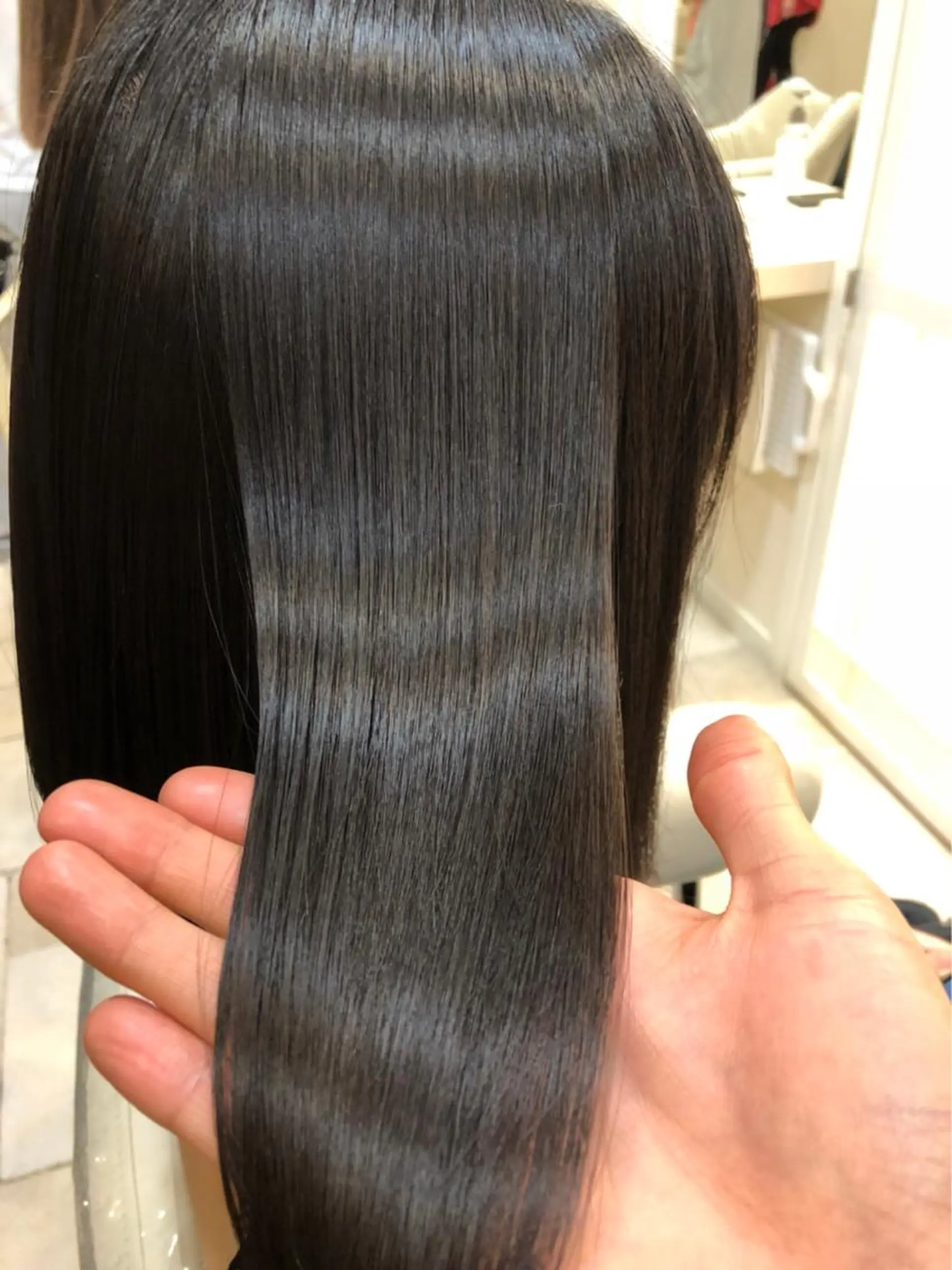 セミロング 縮毛矯正 トリートメント 縮毛矯正/髪質改善 /韓国風　山川春輝のヘアスタイル