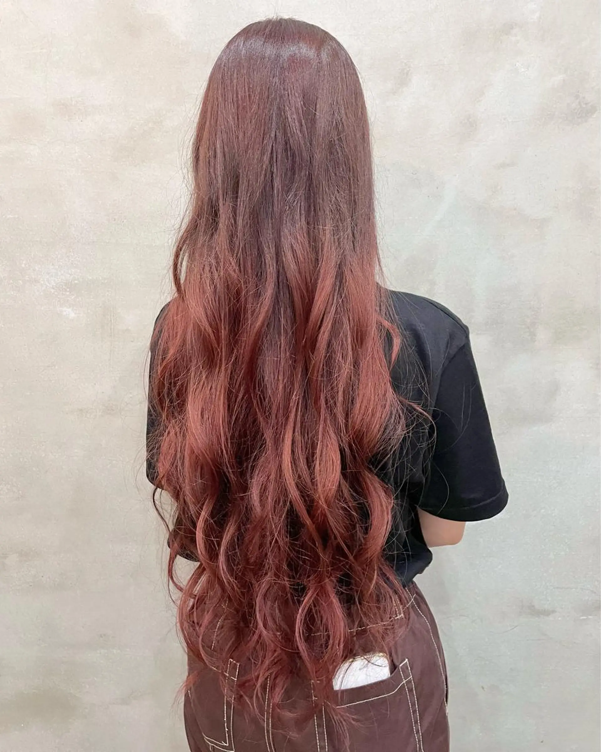 ロング カラー ヘアアレンジ カット ヘアカラー トリートメント 【ピンク/韓国ヘア/ ヘアセット】亜海のヘアスタイル