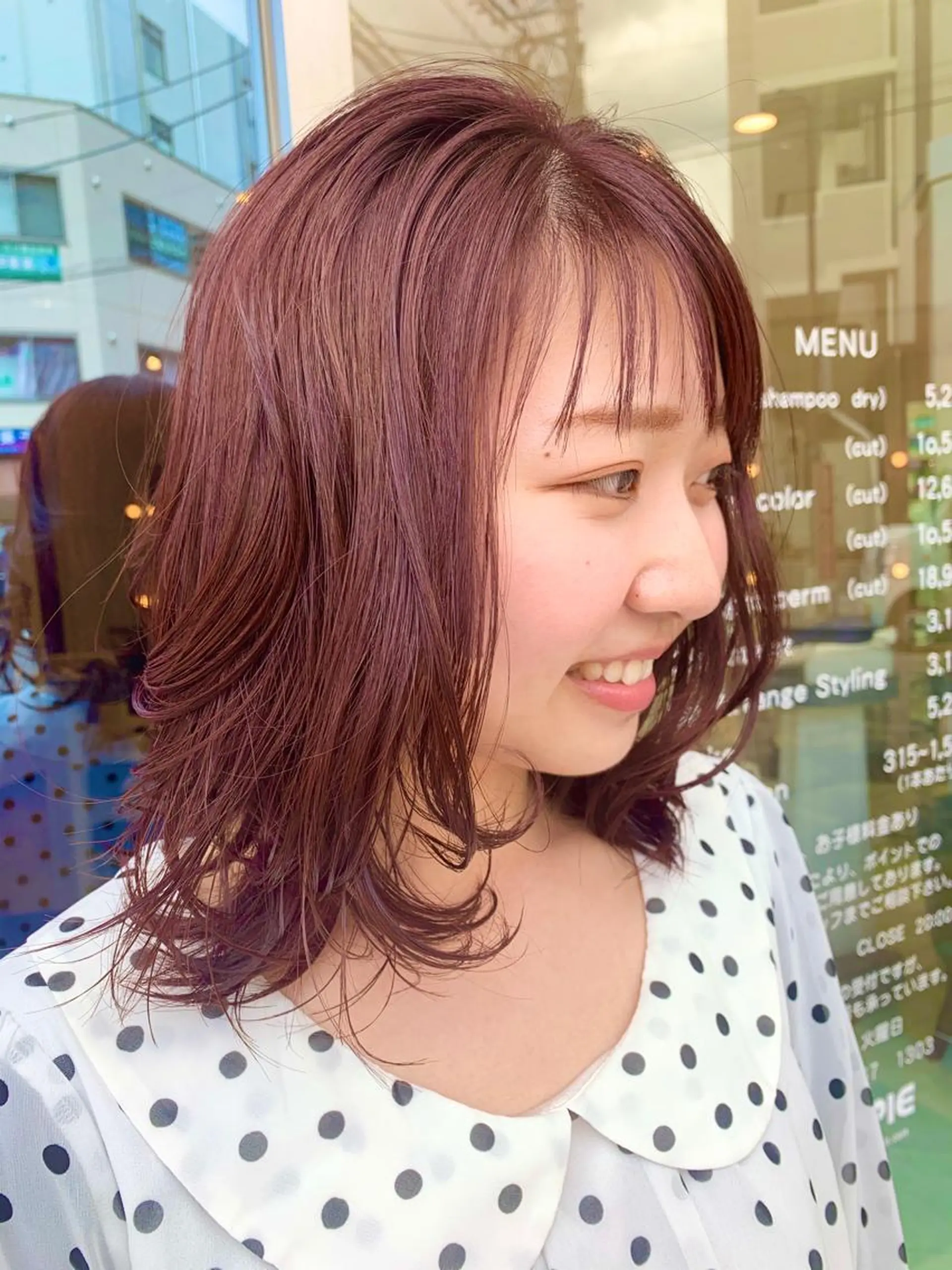 ミディアム カラー カット ヘアカラー トリートメント ヘアセット DiMPlE  ディンプル所属・🌸スタイリスト 山浦美恵のヘアスタイル