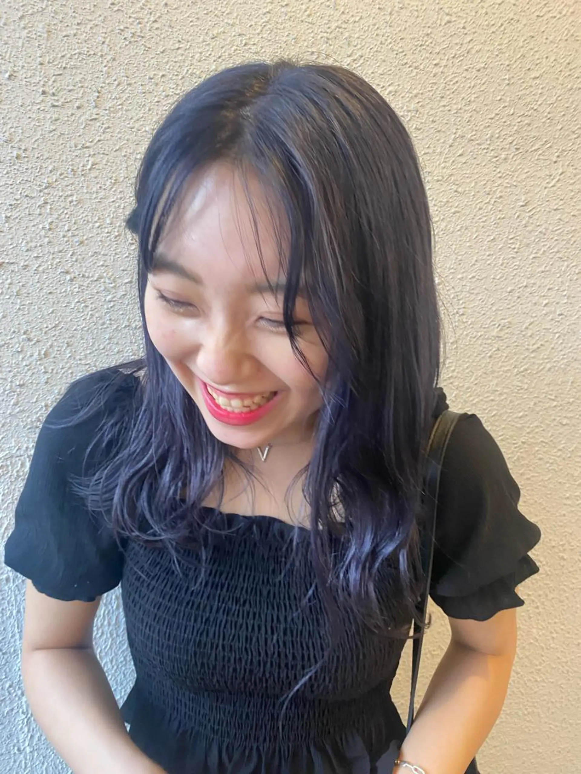 ロング カラー ブルーカラー 顔周りカット/透明感 カラー✂️MEIのヘアスタイル