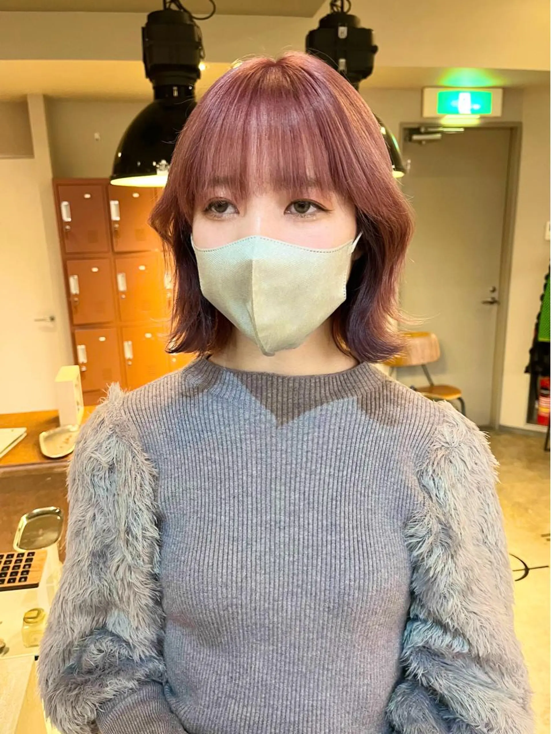 ミディアム カラー ブリーチ ラベンダーカラー ピンクカラー 🩷ハイトーン透明感 レイヤー🩷ユリカのヘアスタイル