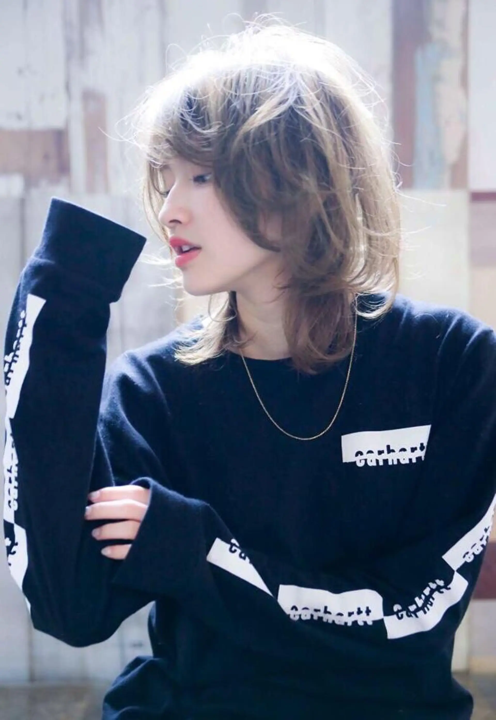 ミディアム カット ヘアカラー トリートメント ヘアセット IVE所属・ブリーチなし🤍 渋谷／原島杏奈のヘアスタイル