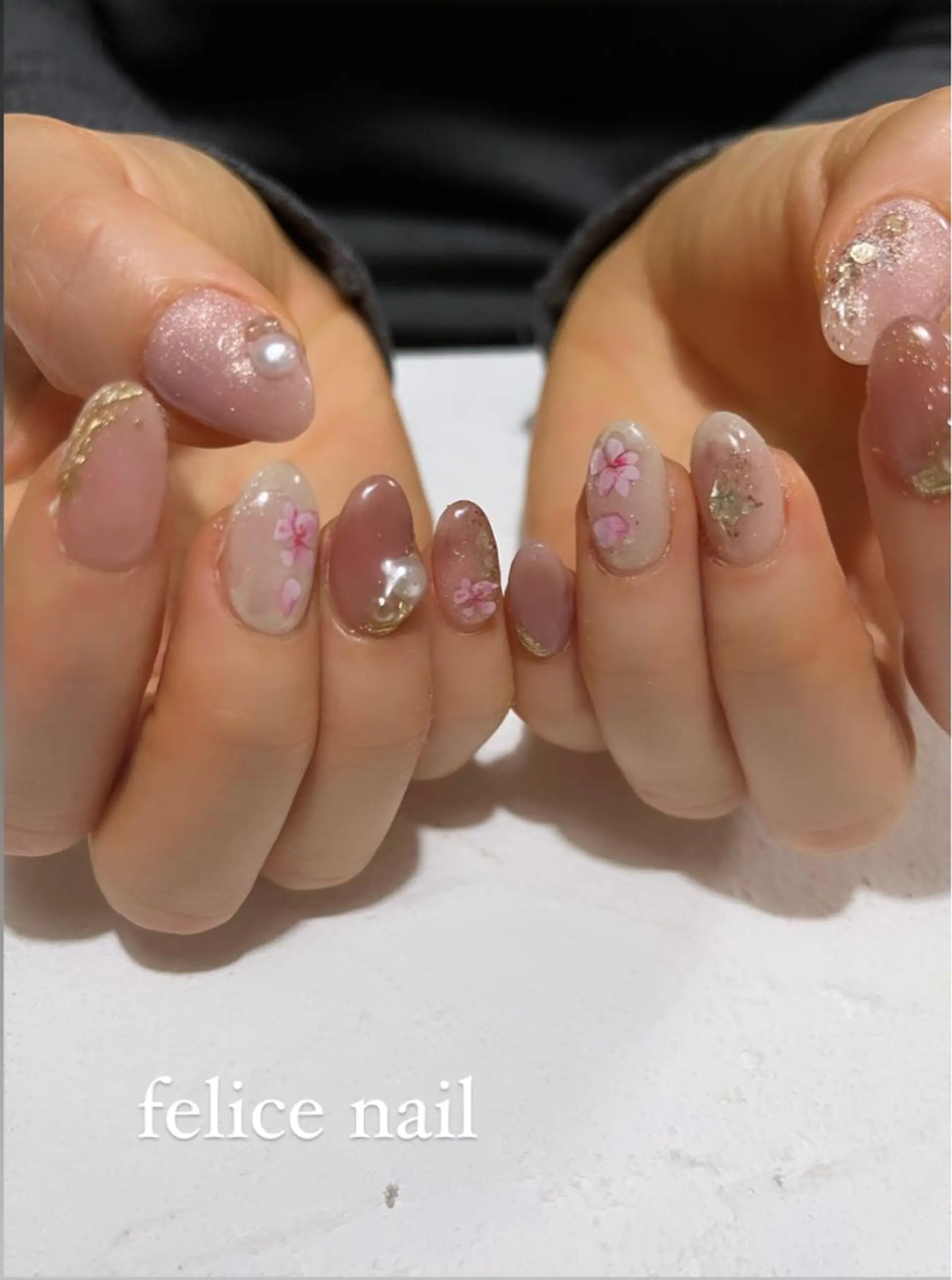 ネイル 桜ネイル felice nailのネイルデザイン