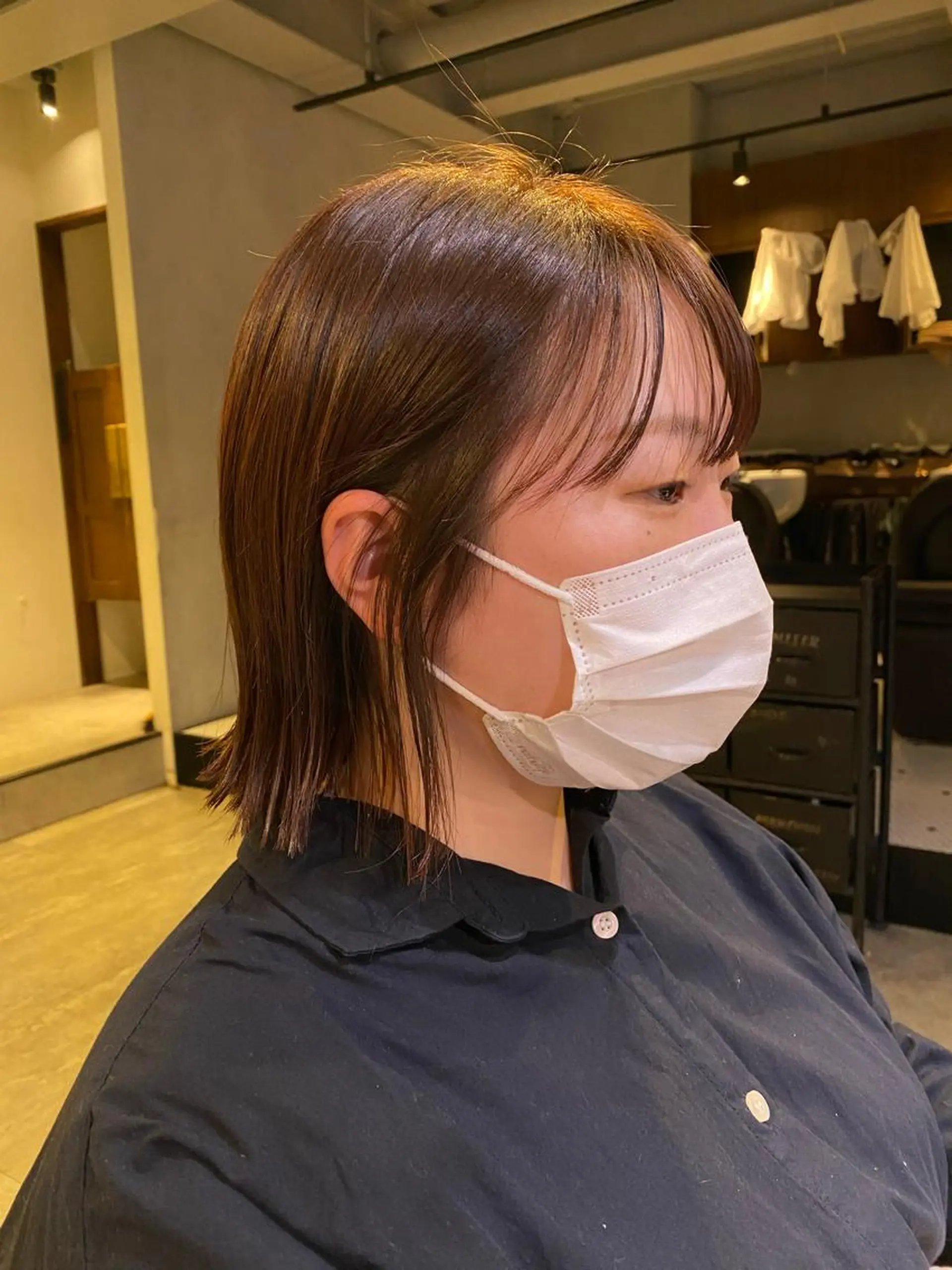 ショート 切りっぱなしボブ ボブ 栗原 瑞稀のヘアスタイル