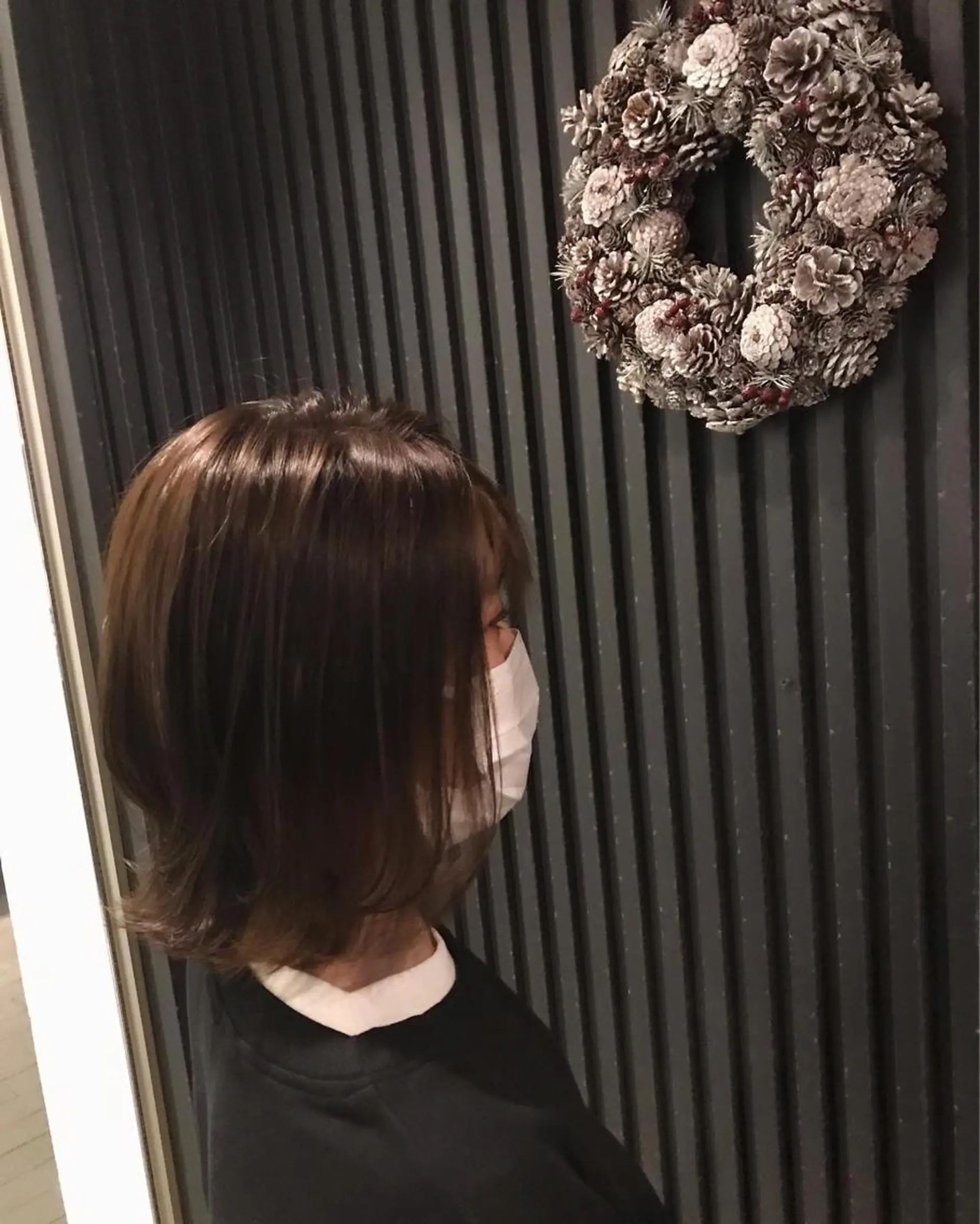 ミディアム カラー 外ハネヘア カット トリートメント hair make addict (ヘアーメイク アディクト)所属・addict⭐️ 江川　颯也💎のヘアスタイル