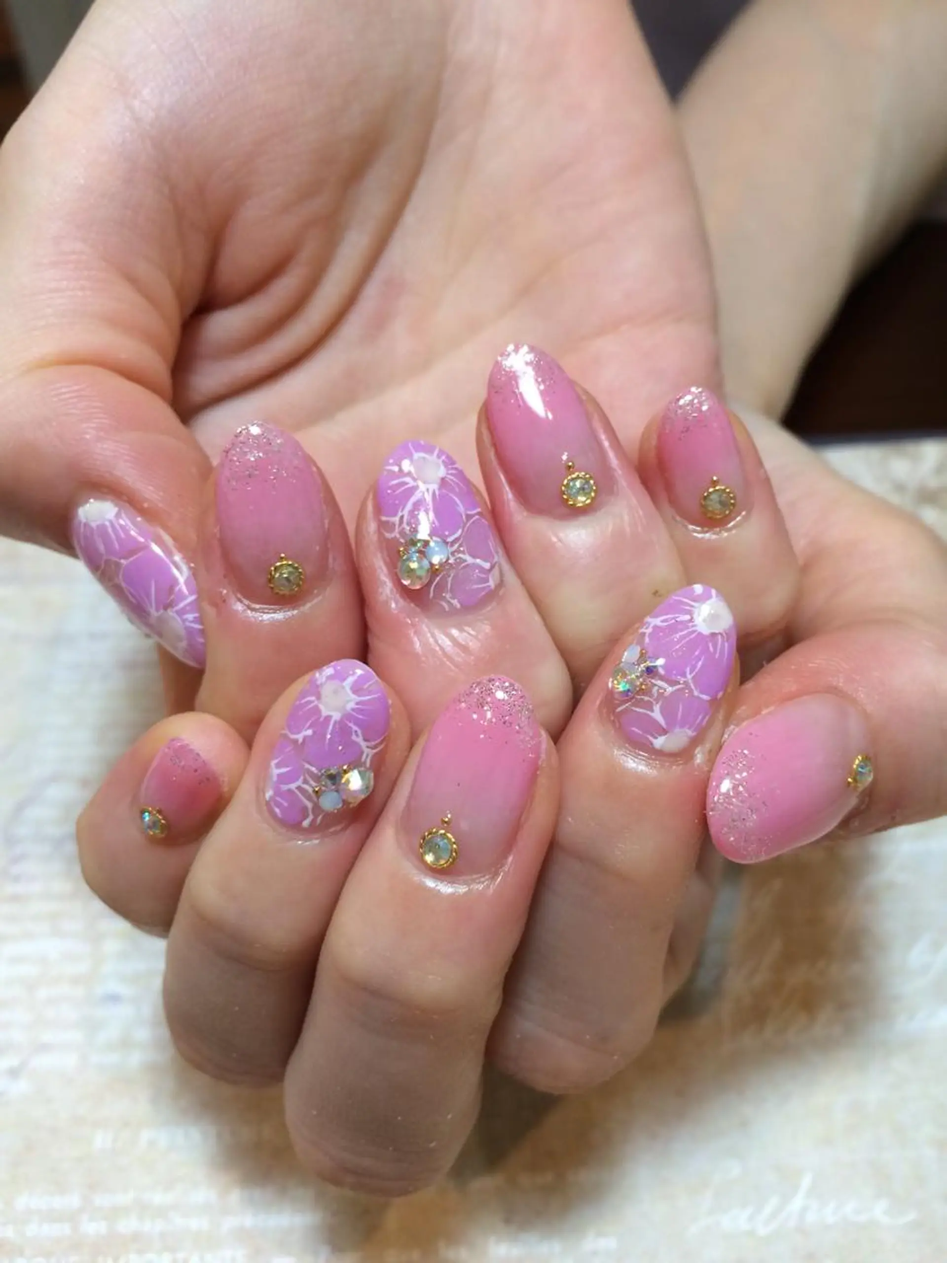 ネイル フラワーネイル ニュアンスネイル jdn kayokoのネイルデザイン