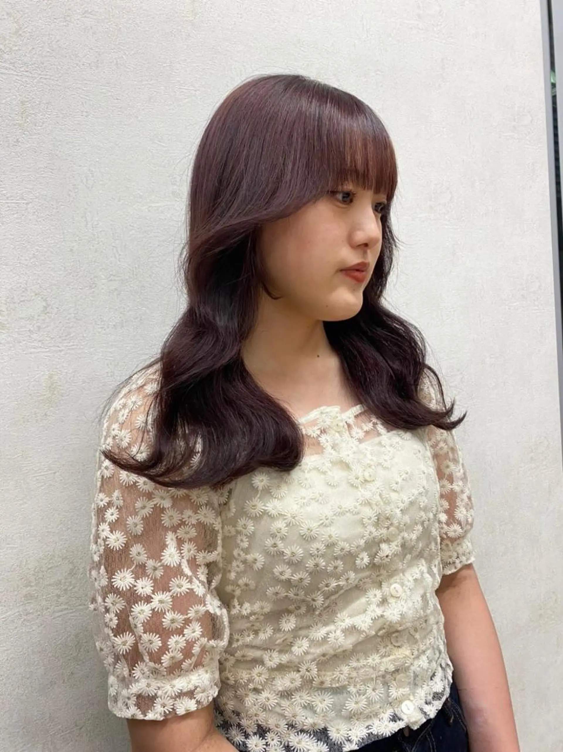 セミロング カラー 寒色 ♡ レイヤー ┊︎miyuのヘアスタイル