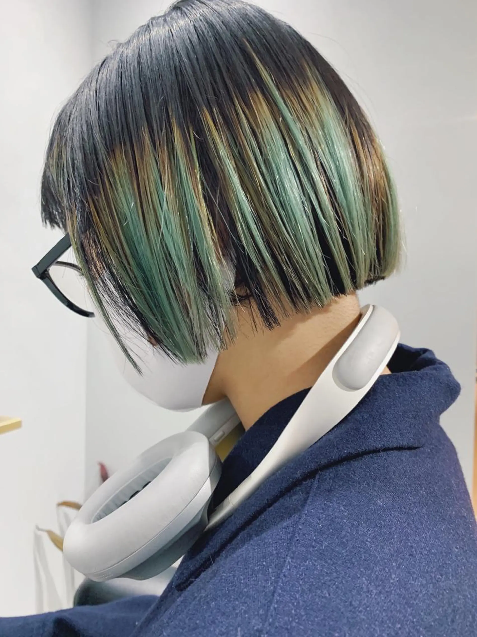 ショート カラー ボブパーマコテ巻き風 パーマNo1深江秀平のヘアスタイル