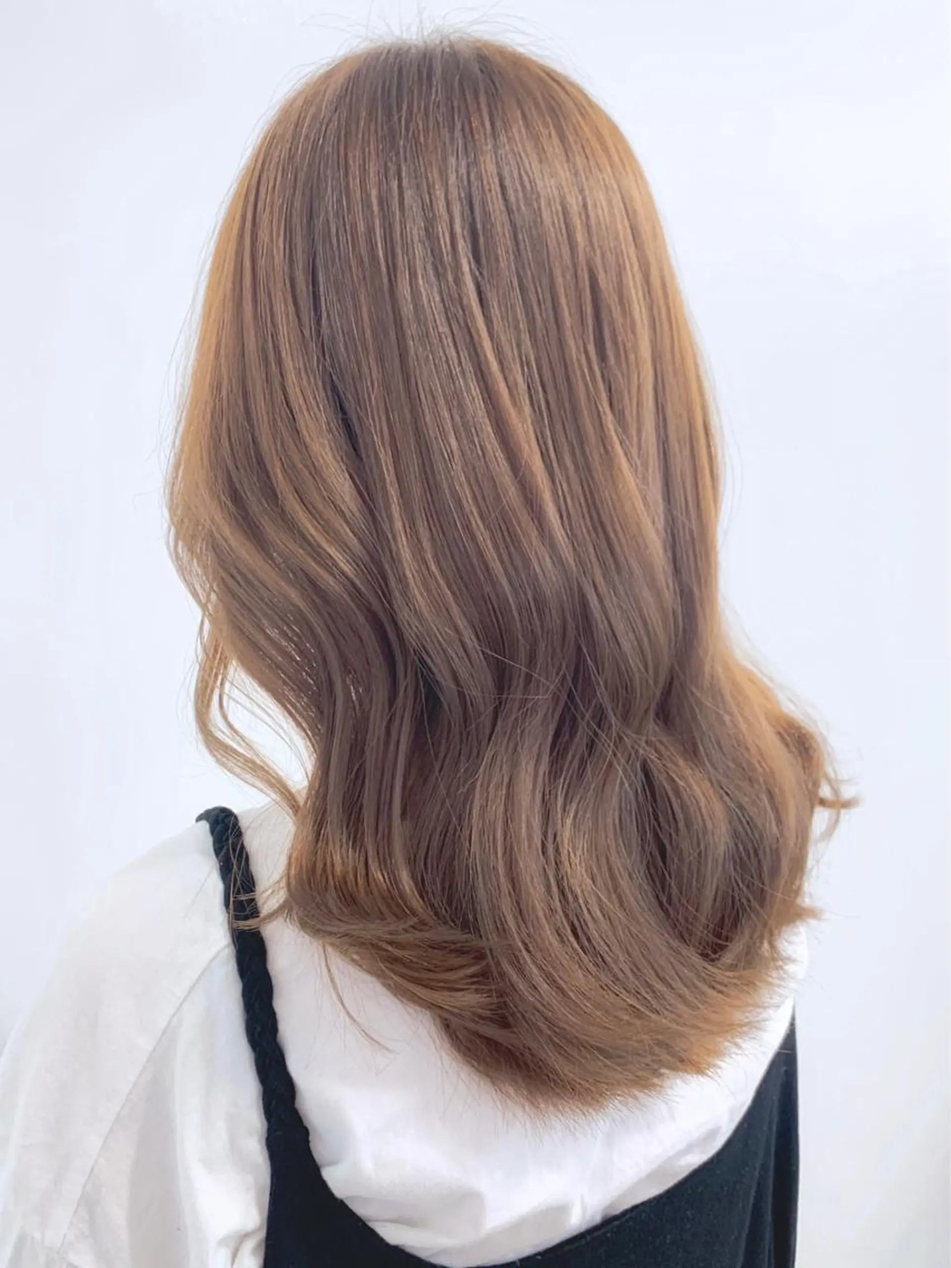 ミディアム カラー ヘアアレンジ ベージュカラー ヘアカラー 🍒暖色✖️レイヤー ／Haruna🍒のヘアスタイル