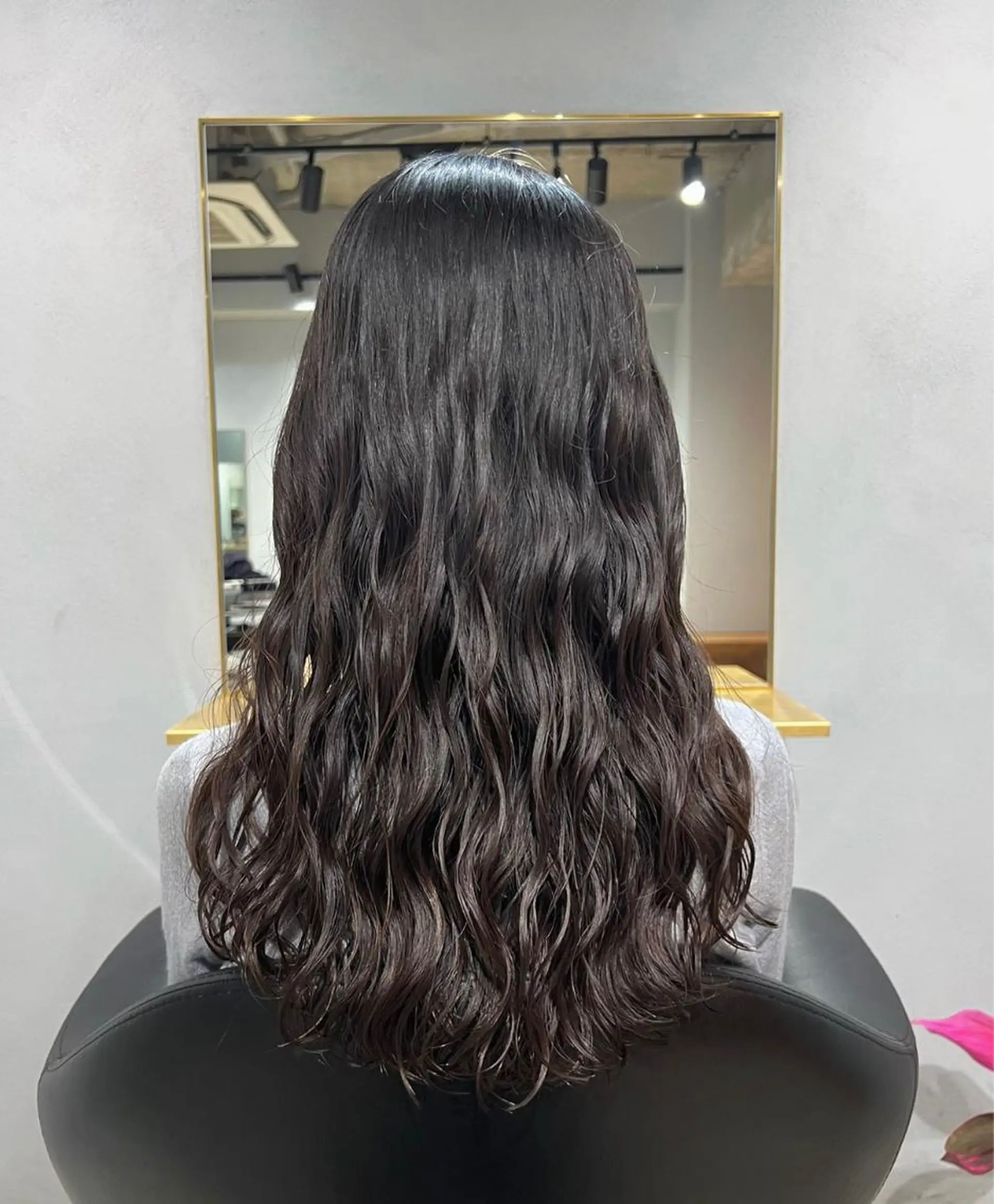 ロング カラー パーマ akane/ボブ /オリーブ/ブラウンのヘアスタイル