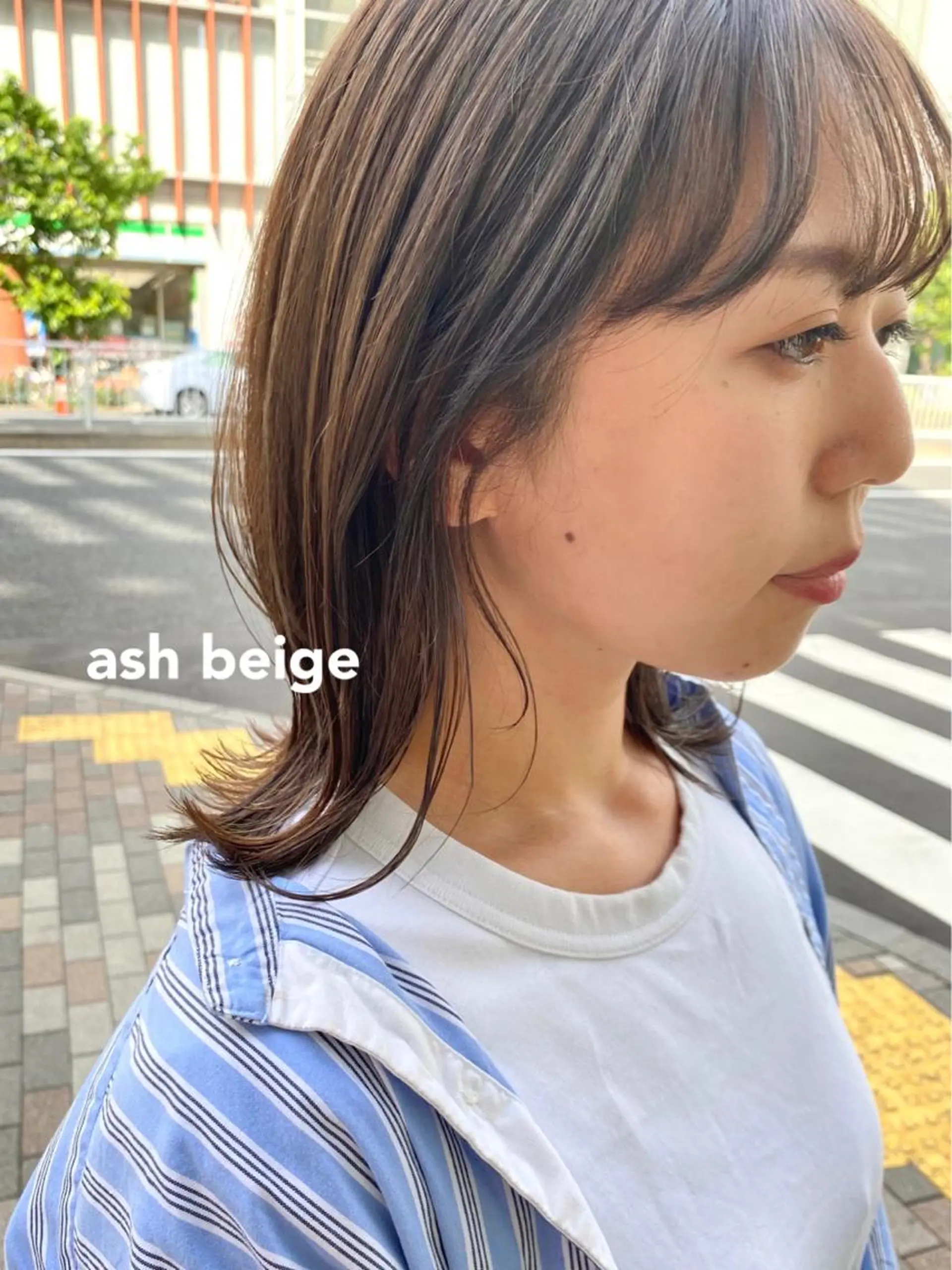 ミディアム カラー アッシュ ベージュカラー ヘアカラー トリートメント 赤み消し/透明感 🪽◝✩ 武者春花のヘアスタイル