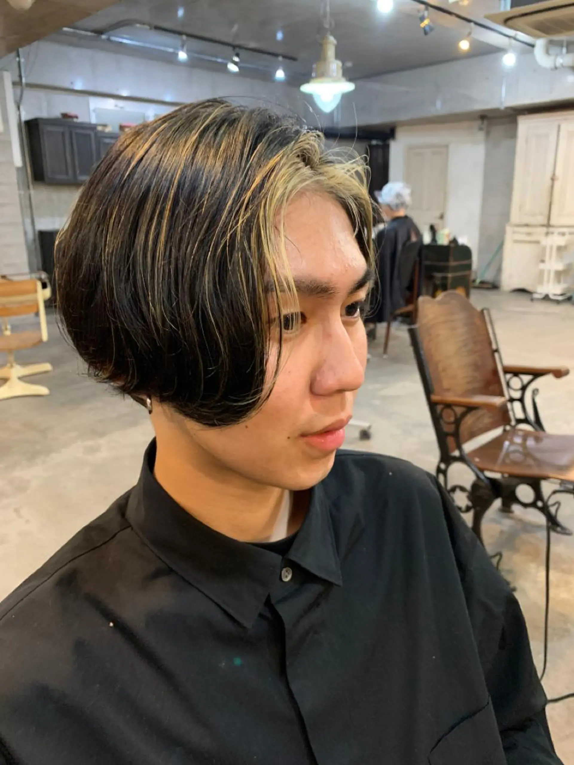 ミディアム カラー パーマ メンズ 南堀江🌿パーマ Tetsu【テツ】のヘアスタイル