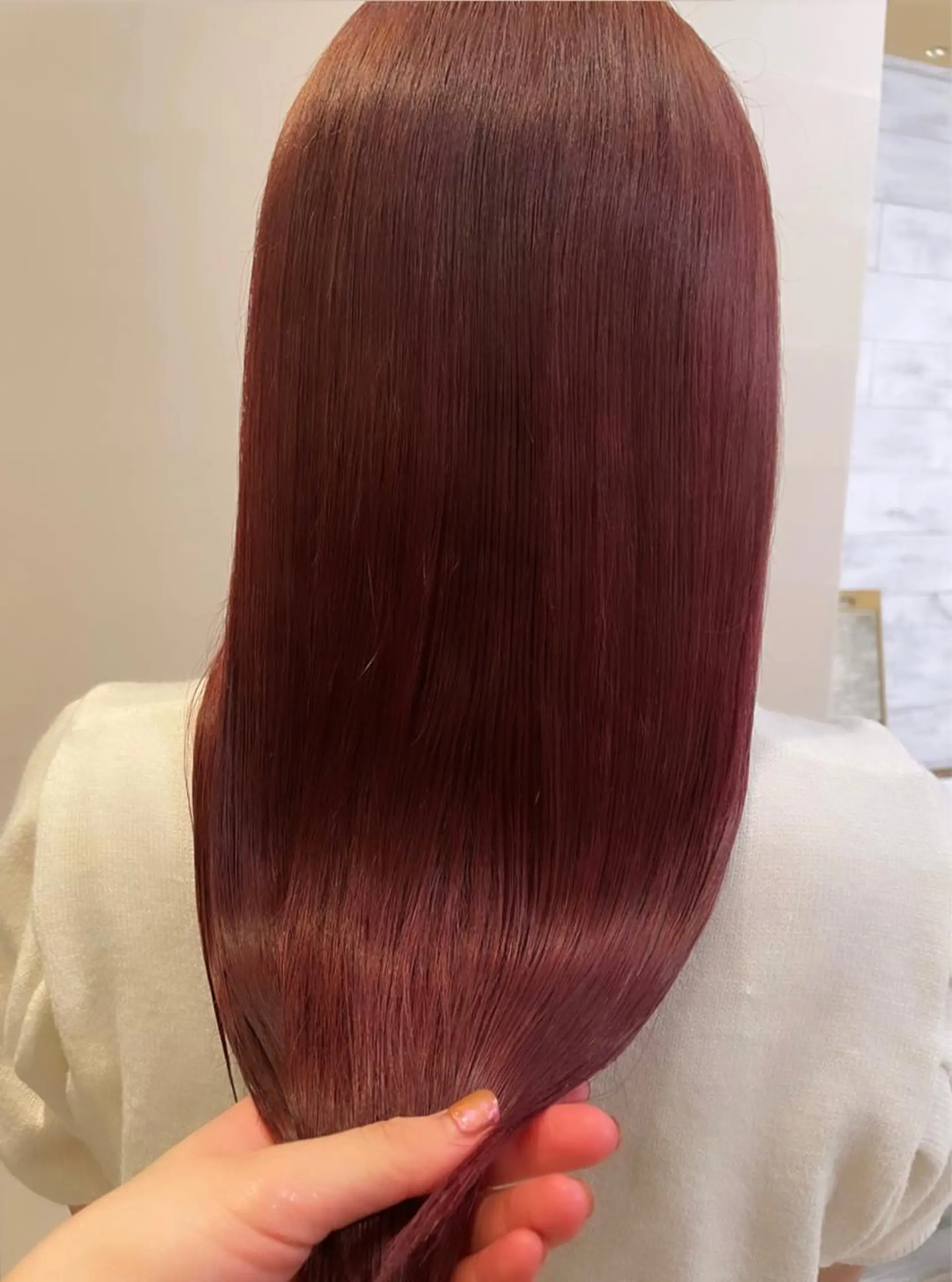 ロング カラー ブリーチ ブリーチなしカラー ミディアムヘア Chifumiのヘアスタイル