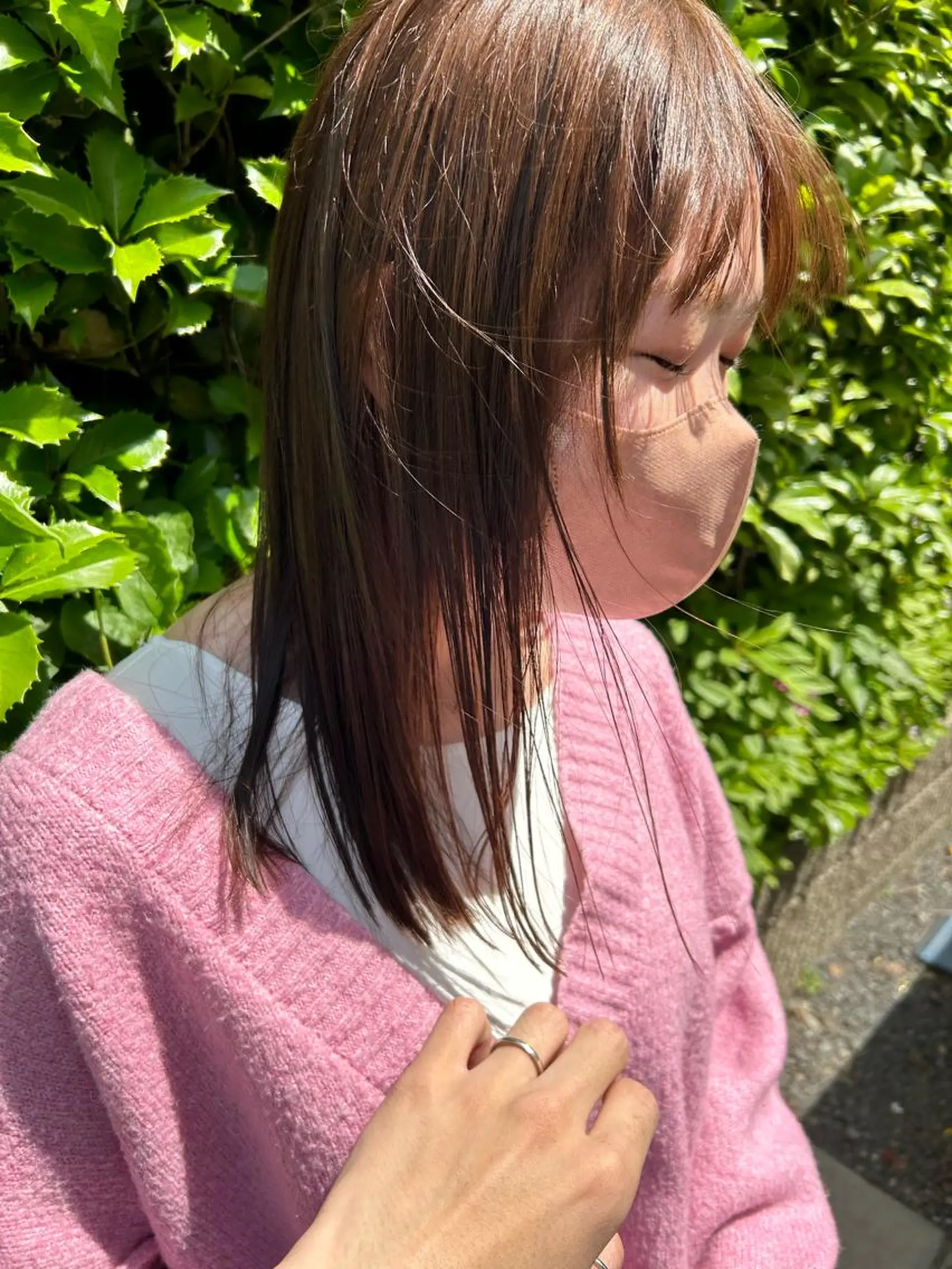 ミディアム 髪質改善/縮毛矯正/ 透明感カラーYUMAのヘアスタイル