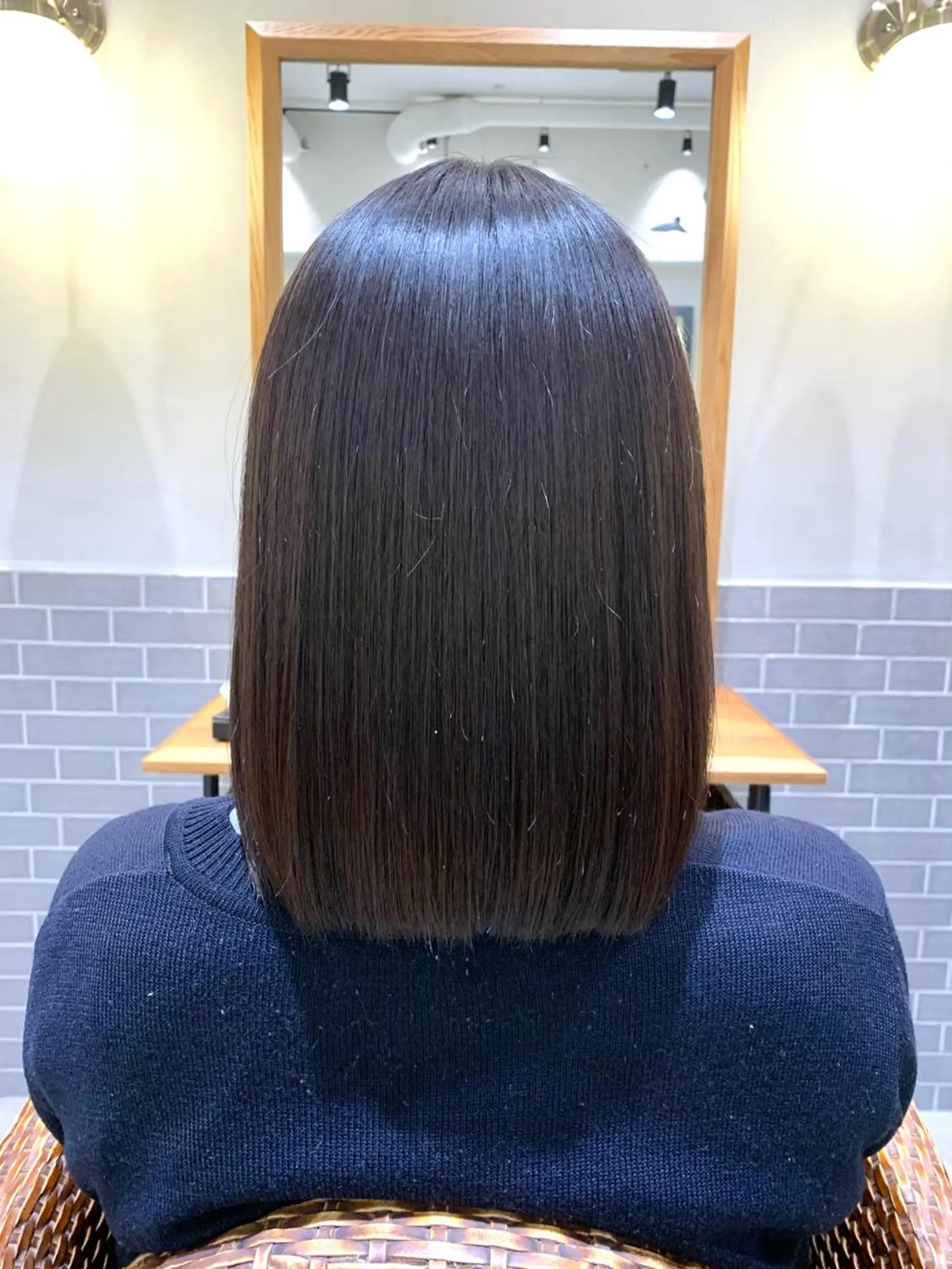 ミディアム パーマ 縮毛矯正 髪質改善/縮毛矯正 艶カラー/珠聡のヘアスタイル