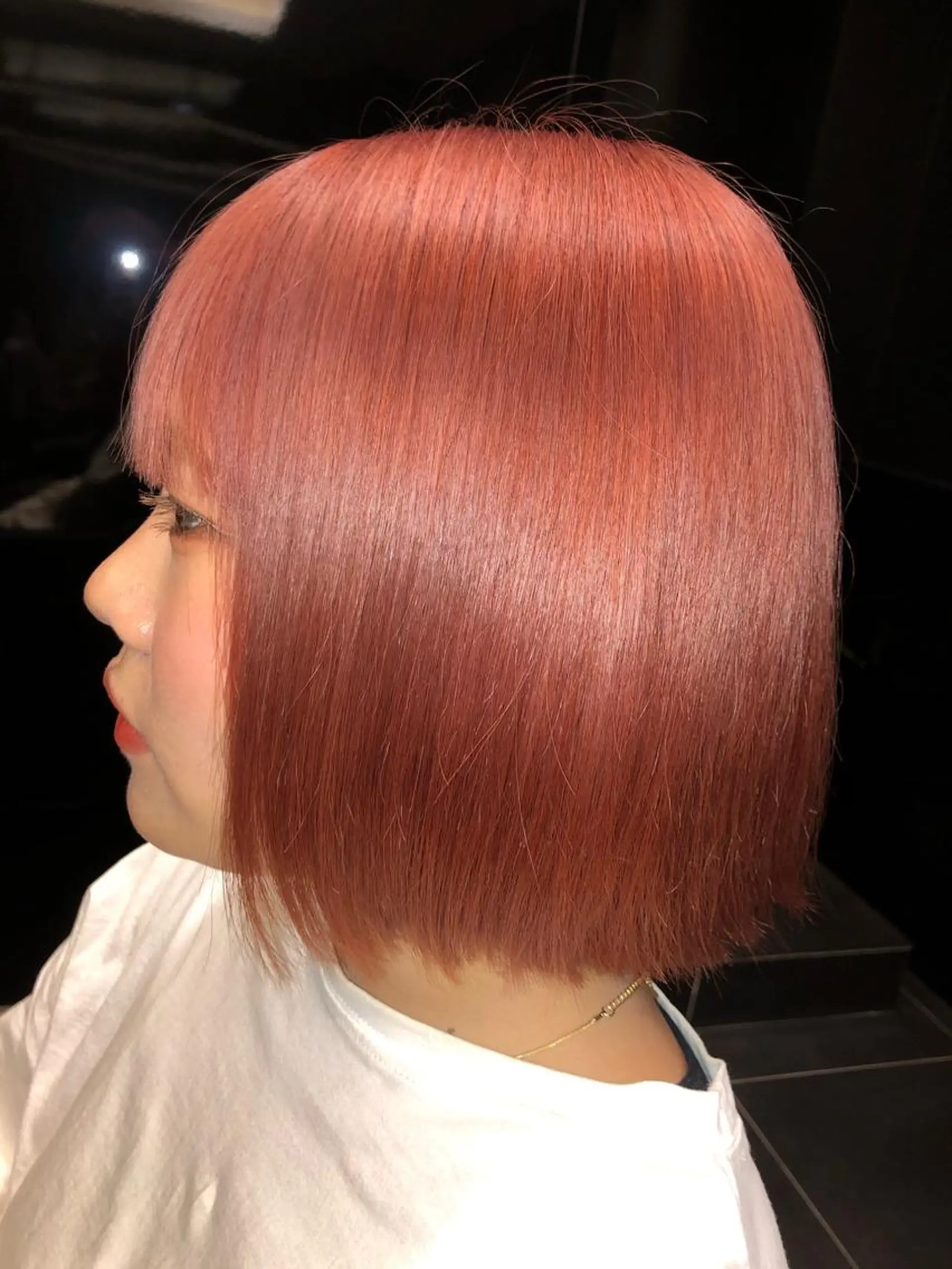 ミディアム カラー ピンクカラー カット ヘアカラー トリートメント カミノア所属・1月予約解放しまし たイルミナ公認荒井のヘアスタイル