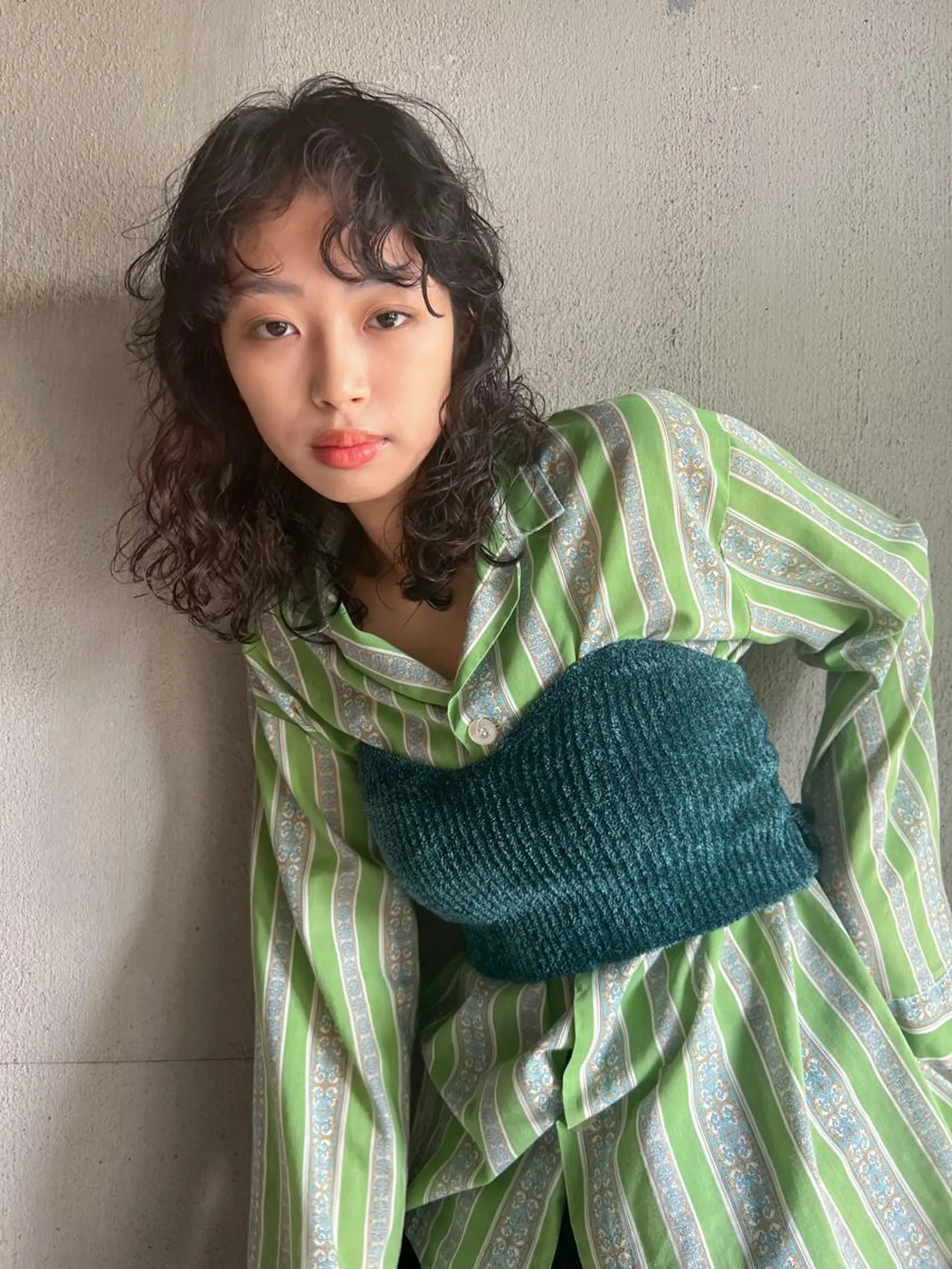 セミロング パーマ パーマ/レイヤー 岩山丈一郎のヘアスタイル